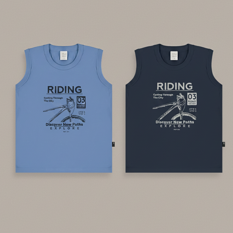 Regata Infantil Masculina Pulla Bulla Riding – Conforto e Estilo para os Dias Quentes