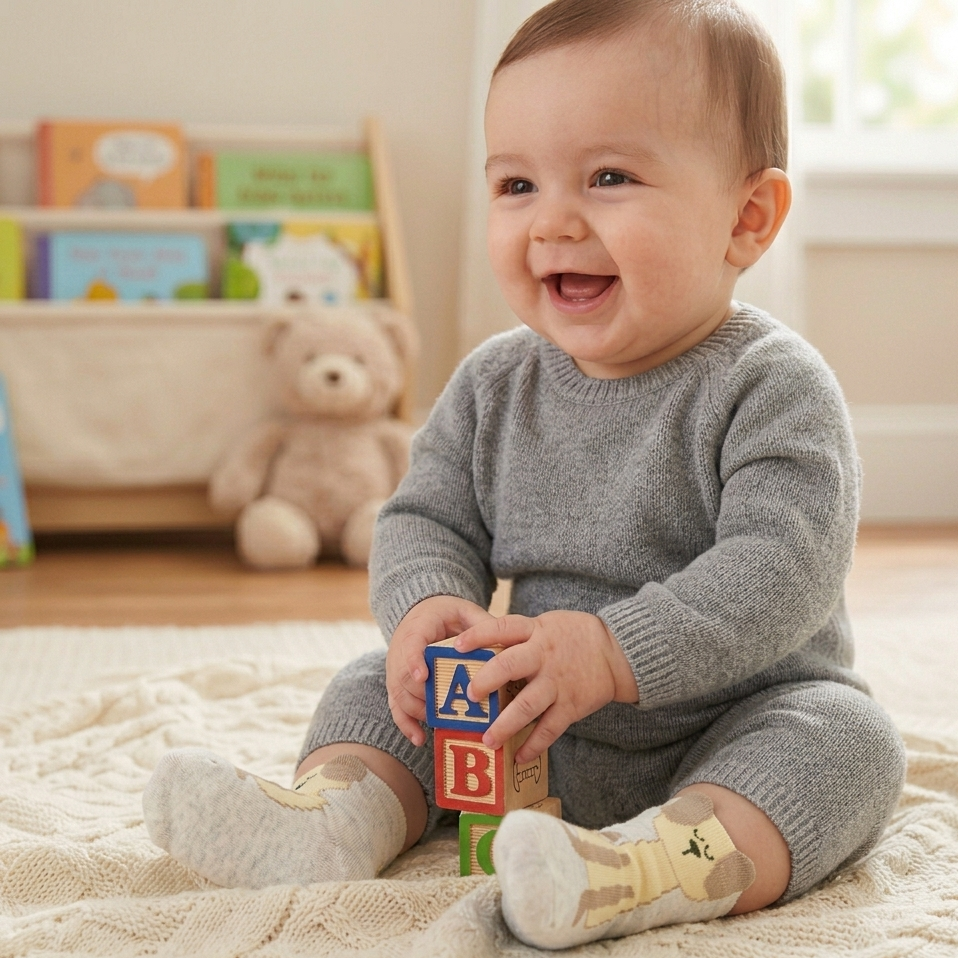 Meia Infantil Masculina Pimpolho Cano Longo 3/4 Divertida