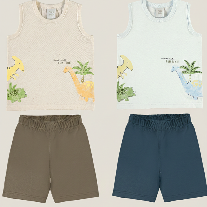 Conjunto Infantil Masculino Pulla Bulla Dino Mite Fun Time – Conforto e Estilo para o Dia a Dia