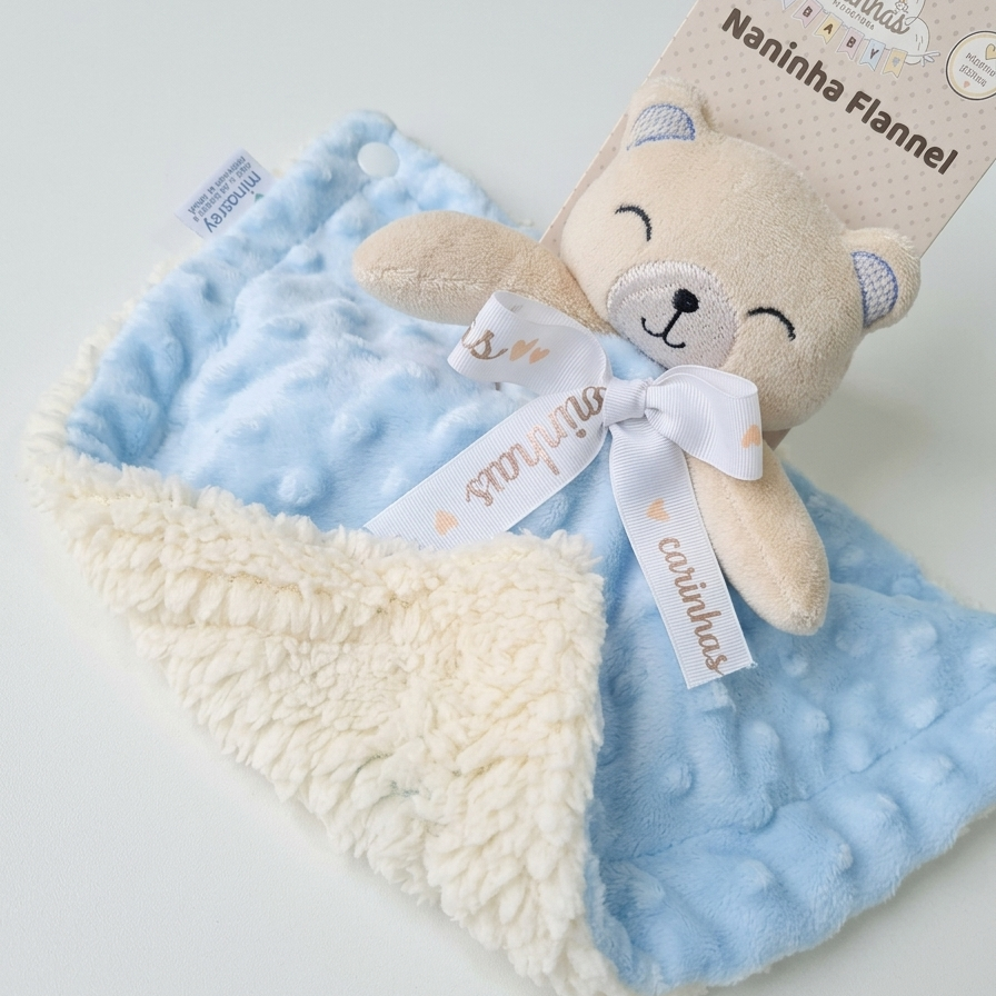 Naninha Infantil Buba Bubble Carinhas Microfibra Flannel Antialérgica +2m