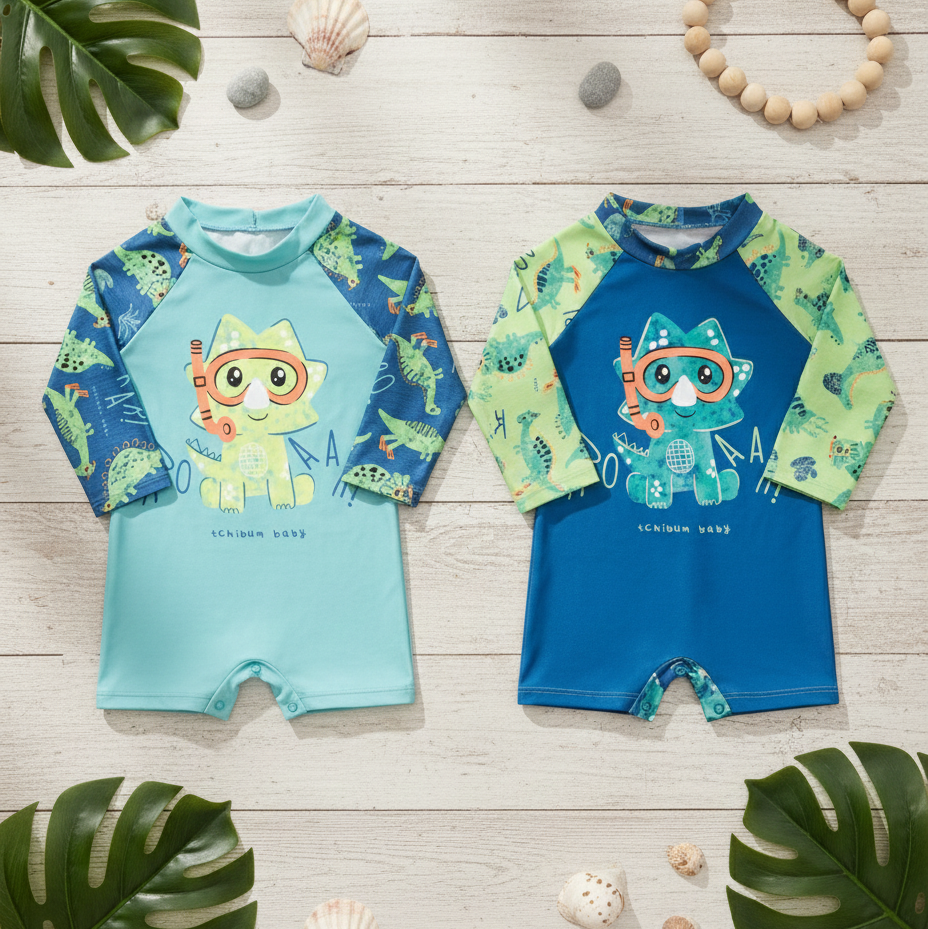 Macaquinho Infantil Masculino Kamylus Tchibum Dinossauro UV50+