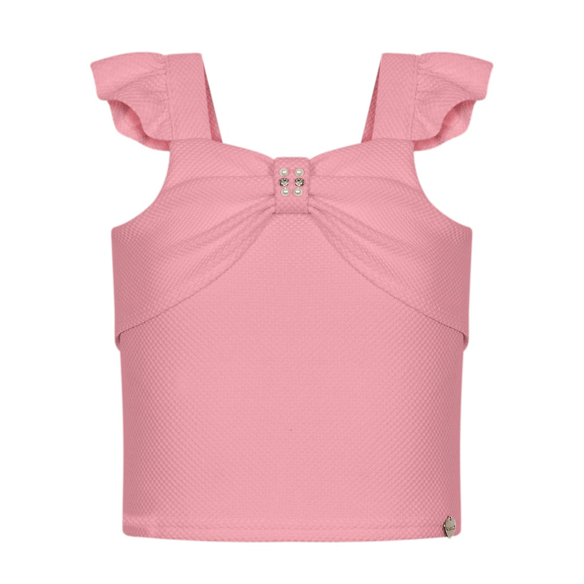 Conjunto Infantil Feminino Alakazoo Canelado Lacinho com Pérolas