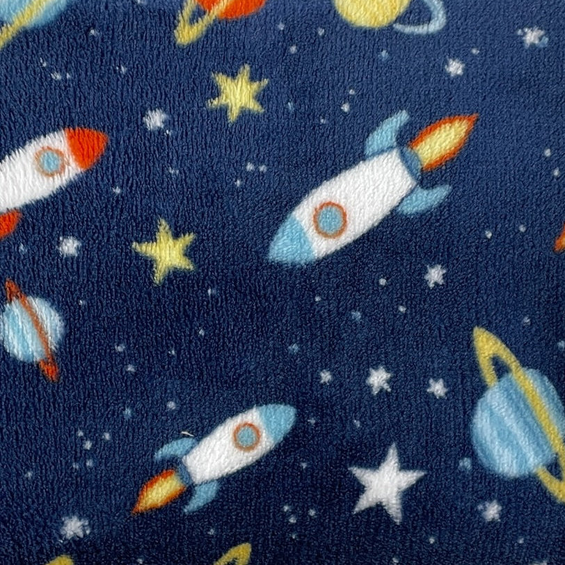 Manta Amiga Cegonha Espaço em Microfibra – Marinho 100x70cm