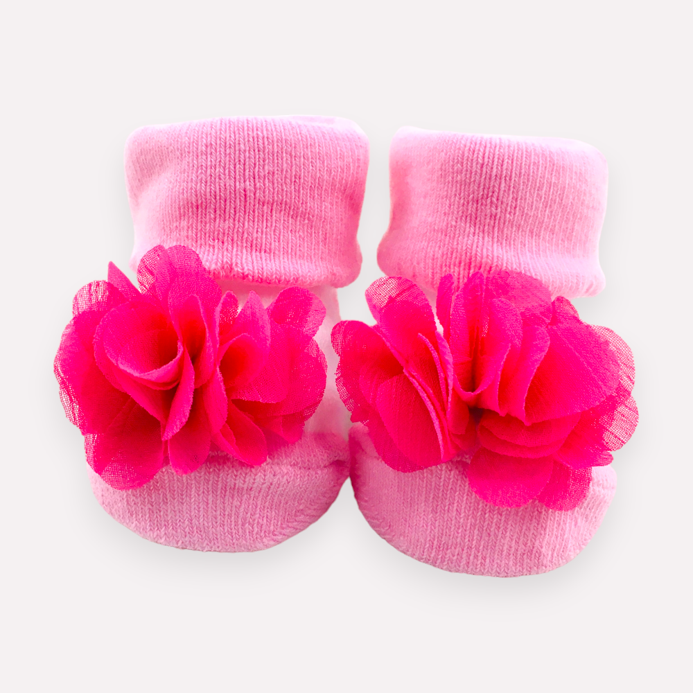 Meia Bichinhos Plin Baby Flores Antiderrapante