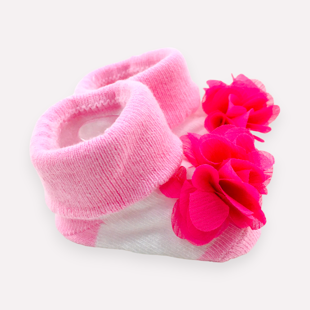Meia Bichinhos Plin Baby Flores Antiderrapante