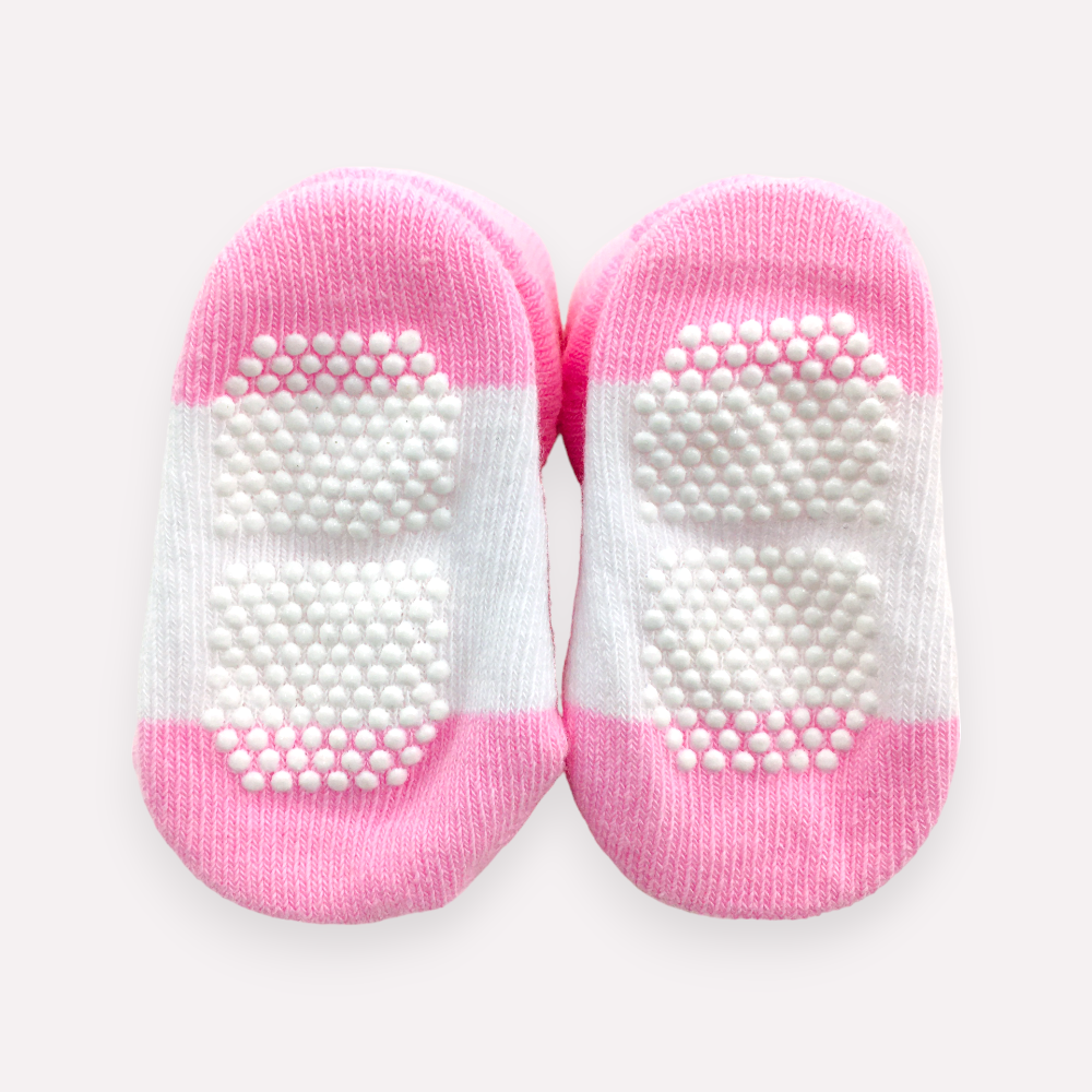 Meia Bichinhos Plin Baby Flores Antiderrapante