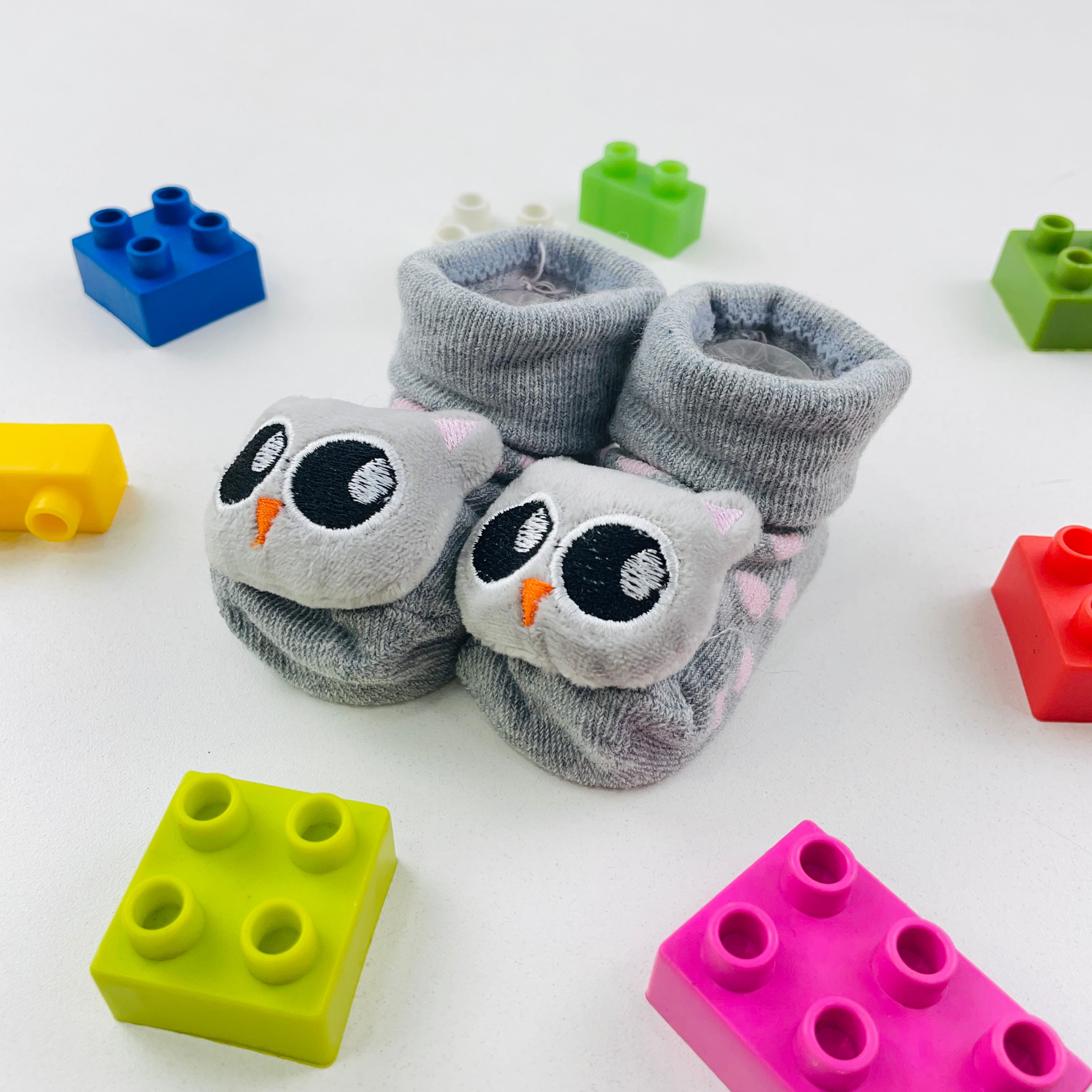 Meia Bichinhos Plin Baby Coruja Antiderrapante