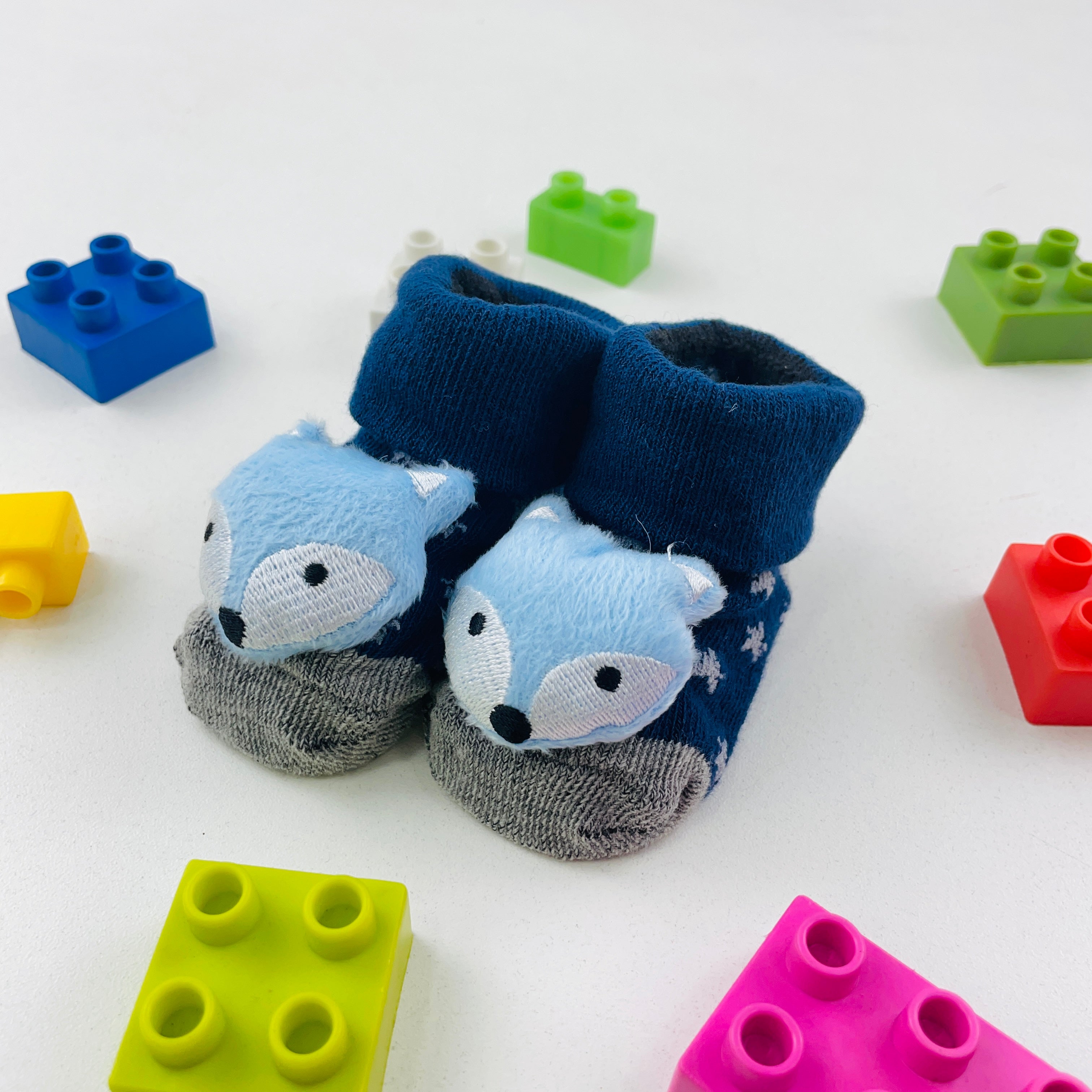 Meia Bichinhos Plin Baby Raposa Antiderrapante
