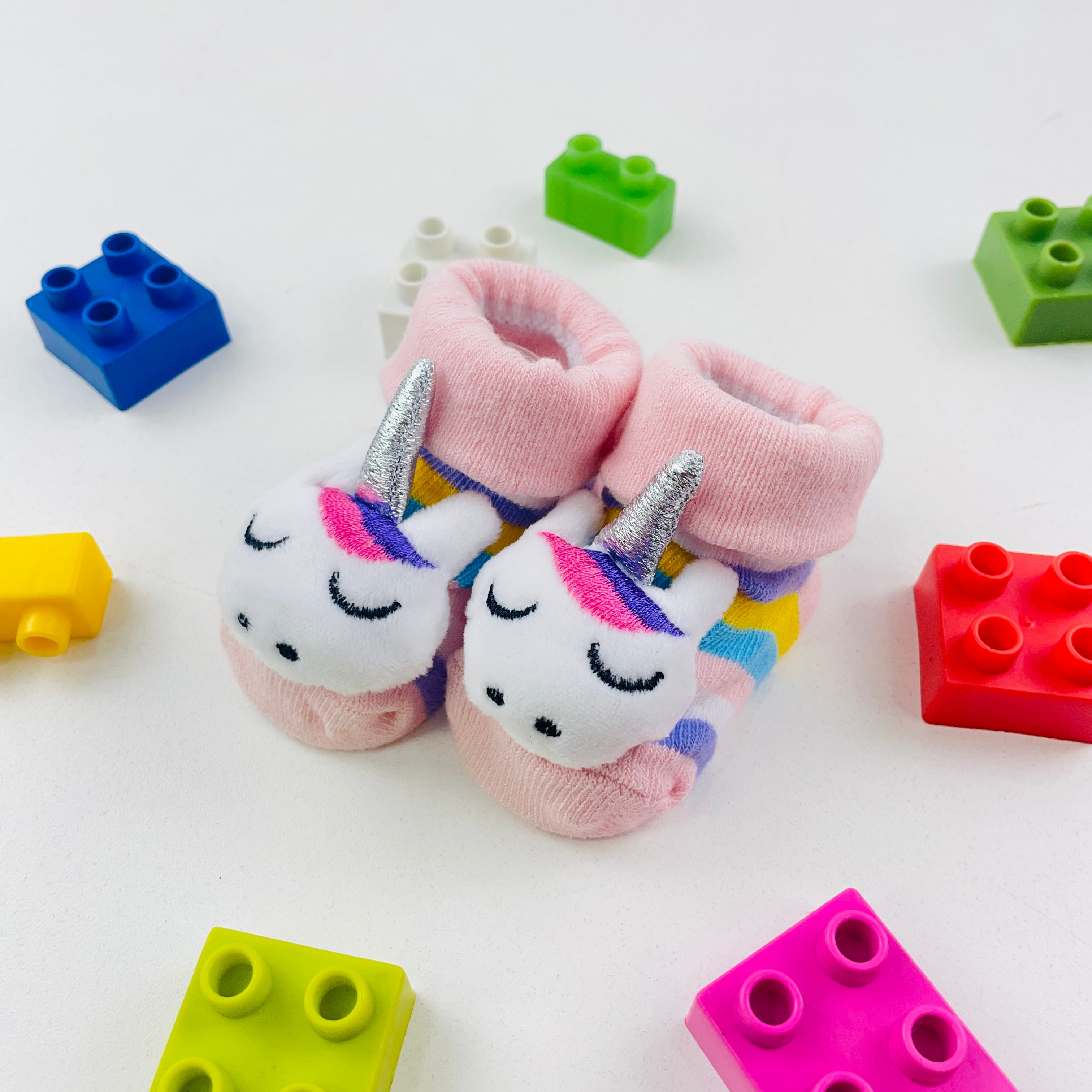 Meia Bichinhos Plin Baby Unicornio Antiderrapante