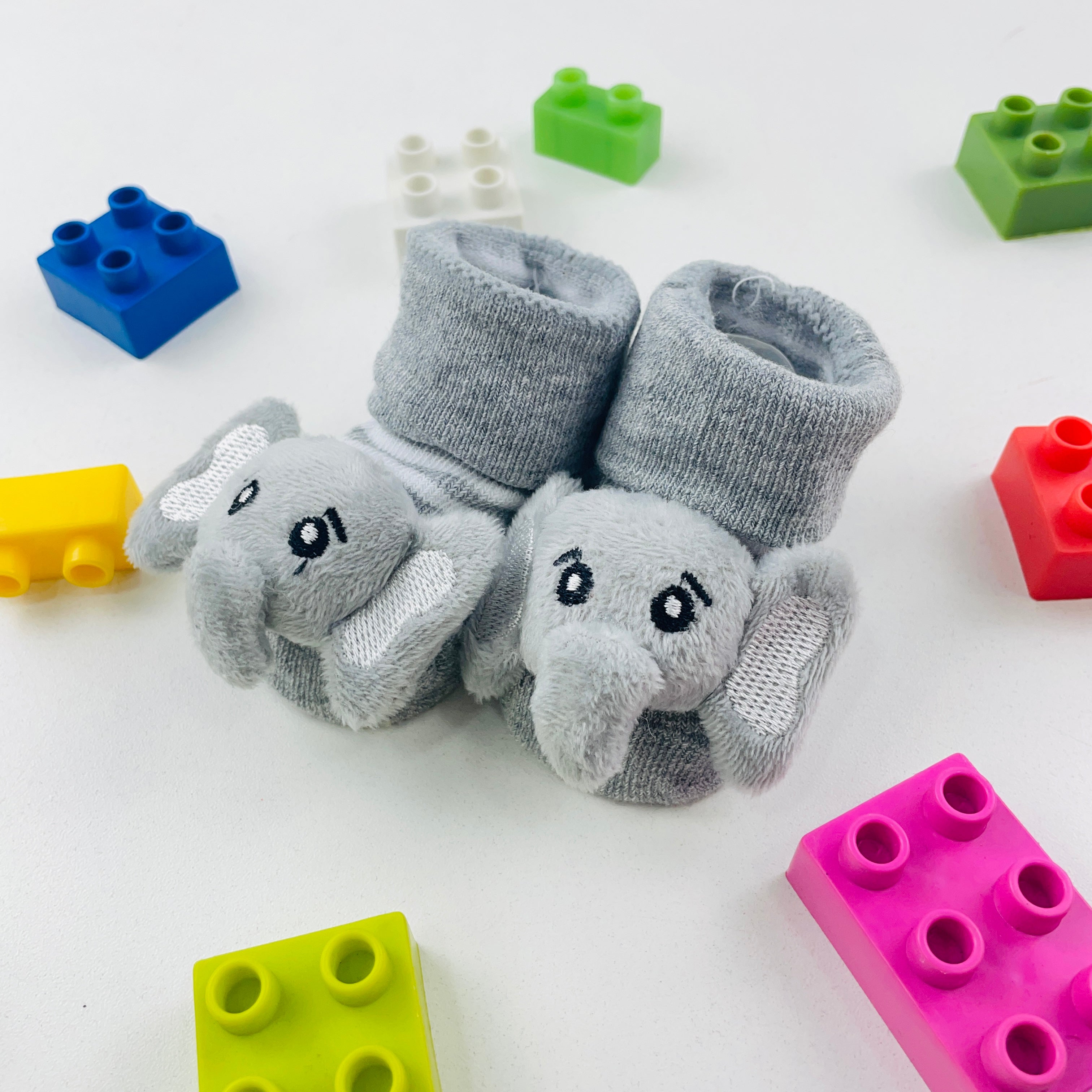 Meia Bichinhos Plin Baby Elefente Antiderrapante