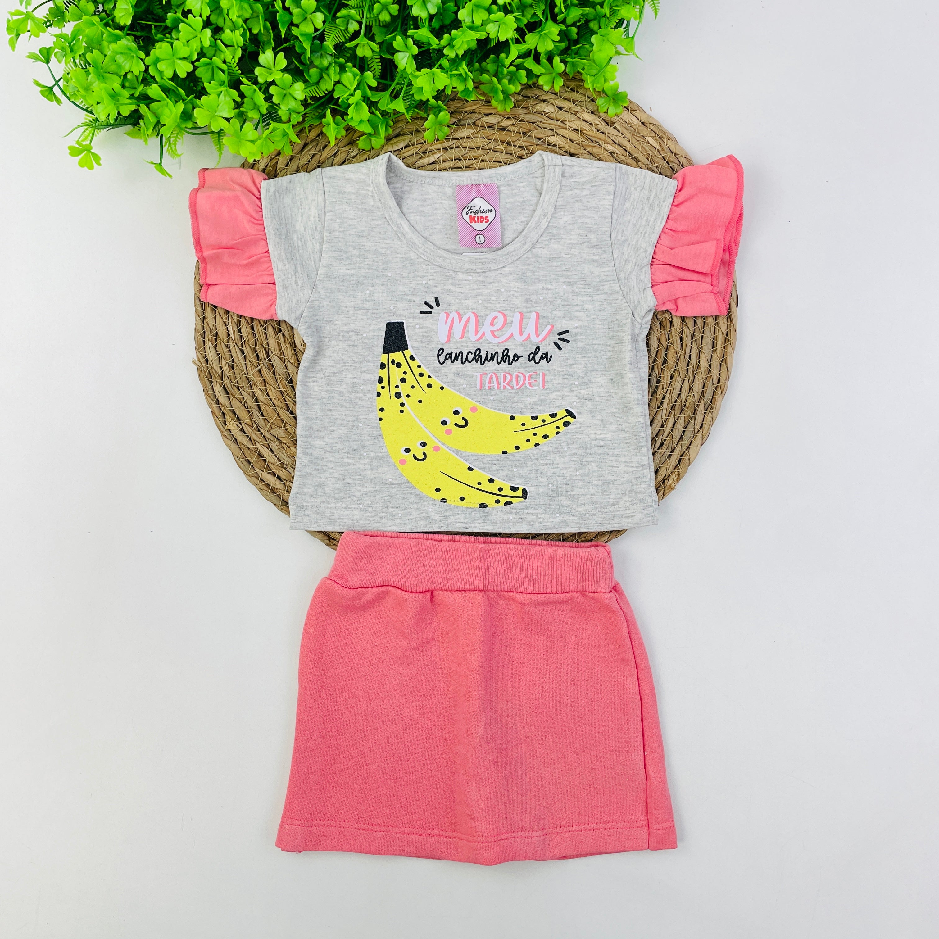 Conjunto Fashion Kids Infantil Menina Meu Lanchinho Da Tarde