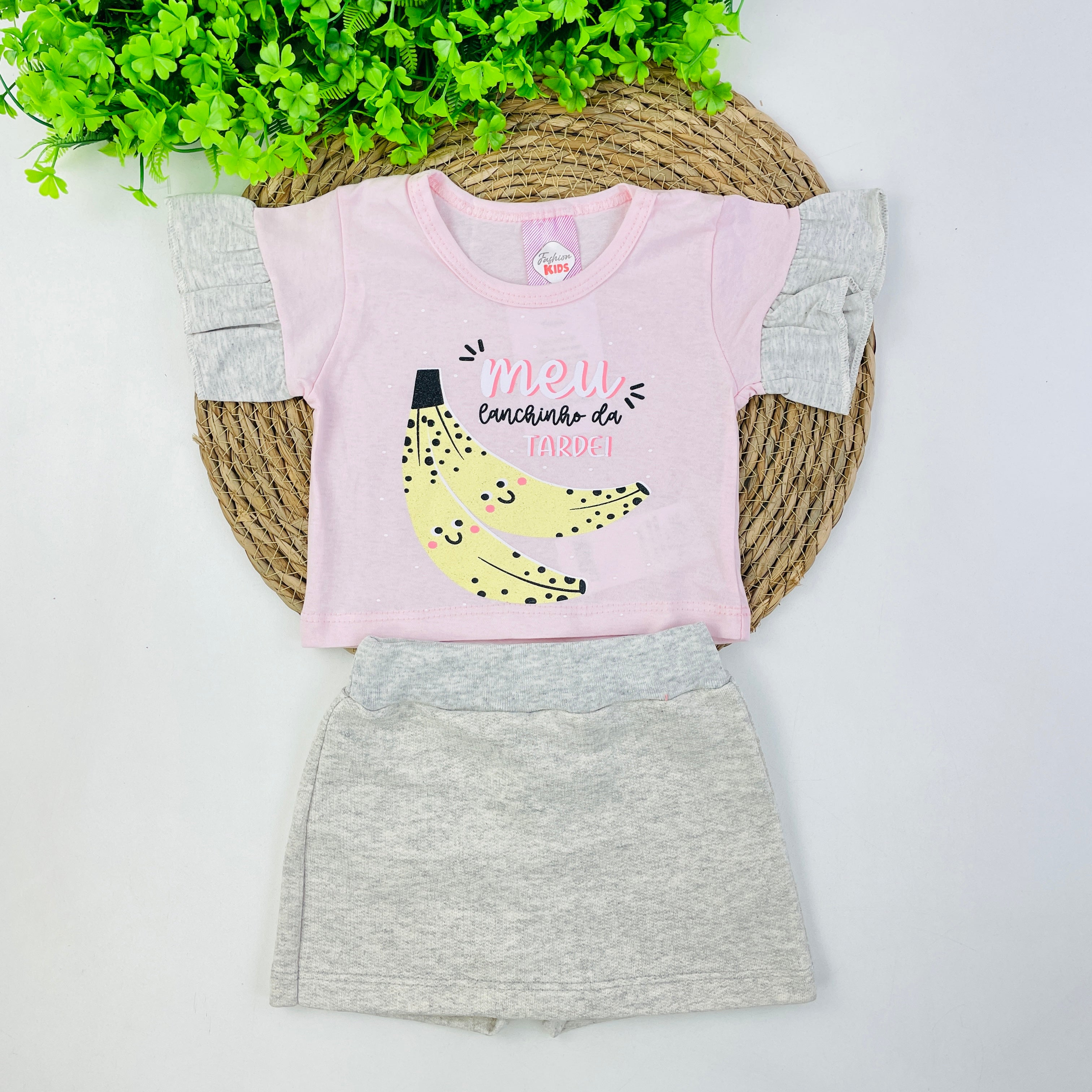 Conjunto Fashion Kids Infantil Menina Meu Lanchinho Da Tarde