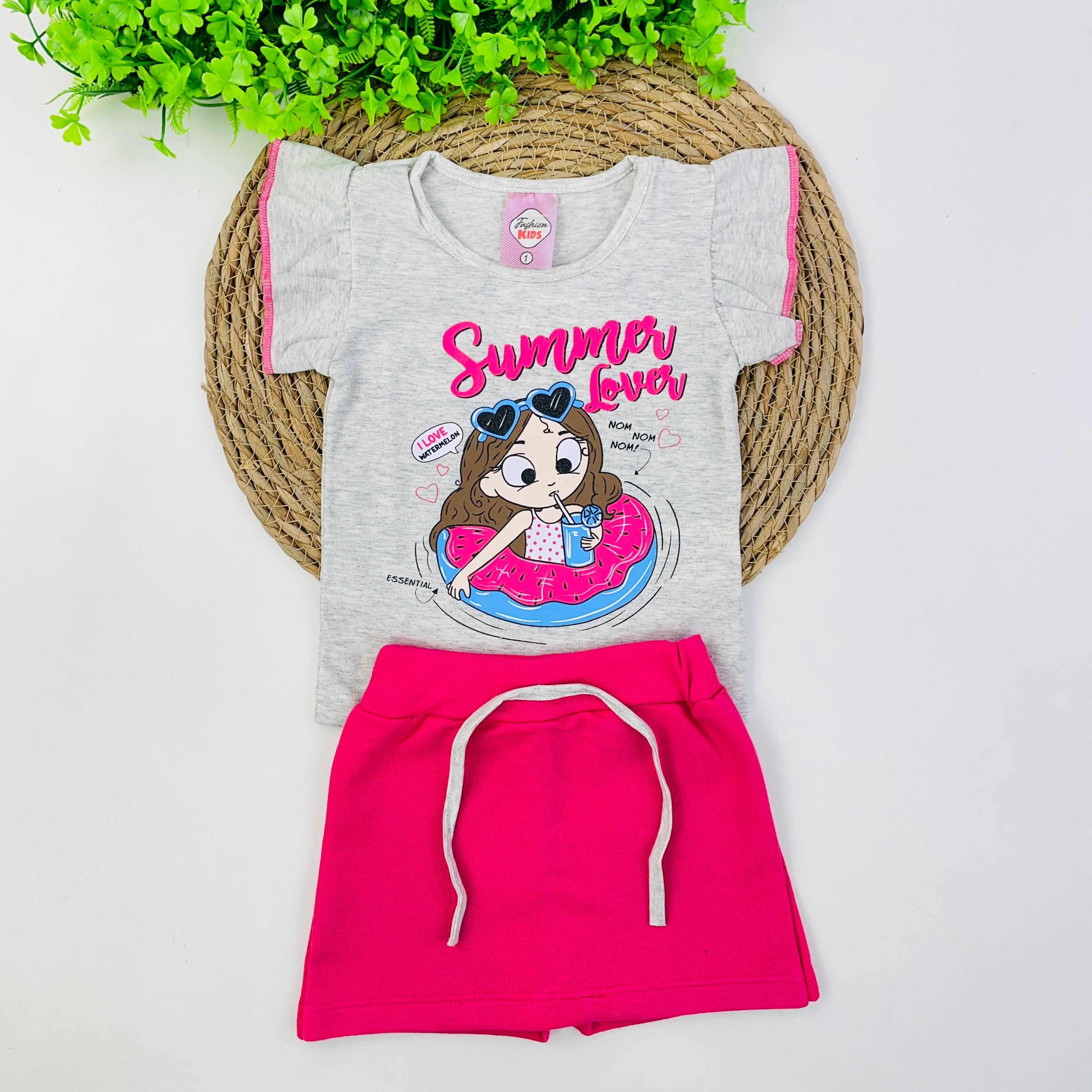 Conjunto Fashion Kids Infantil Menina Summer Love