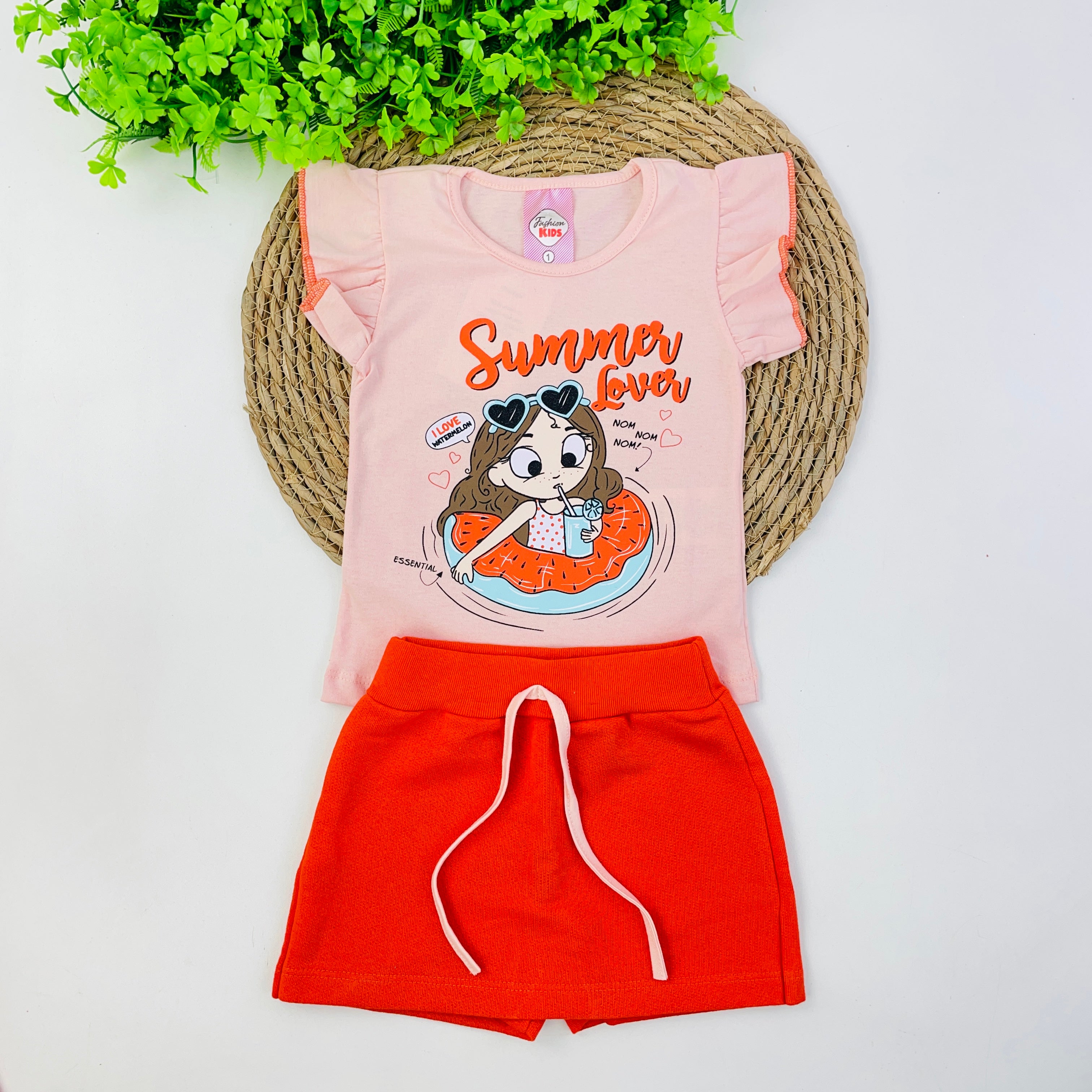 Conjunto Fashion Kids Infantil Menina Summer Love