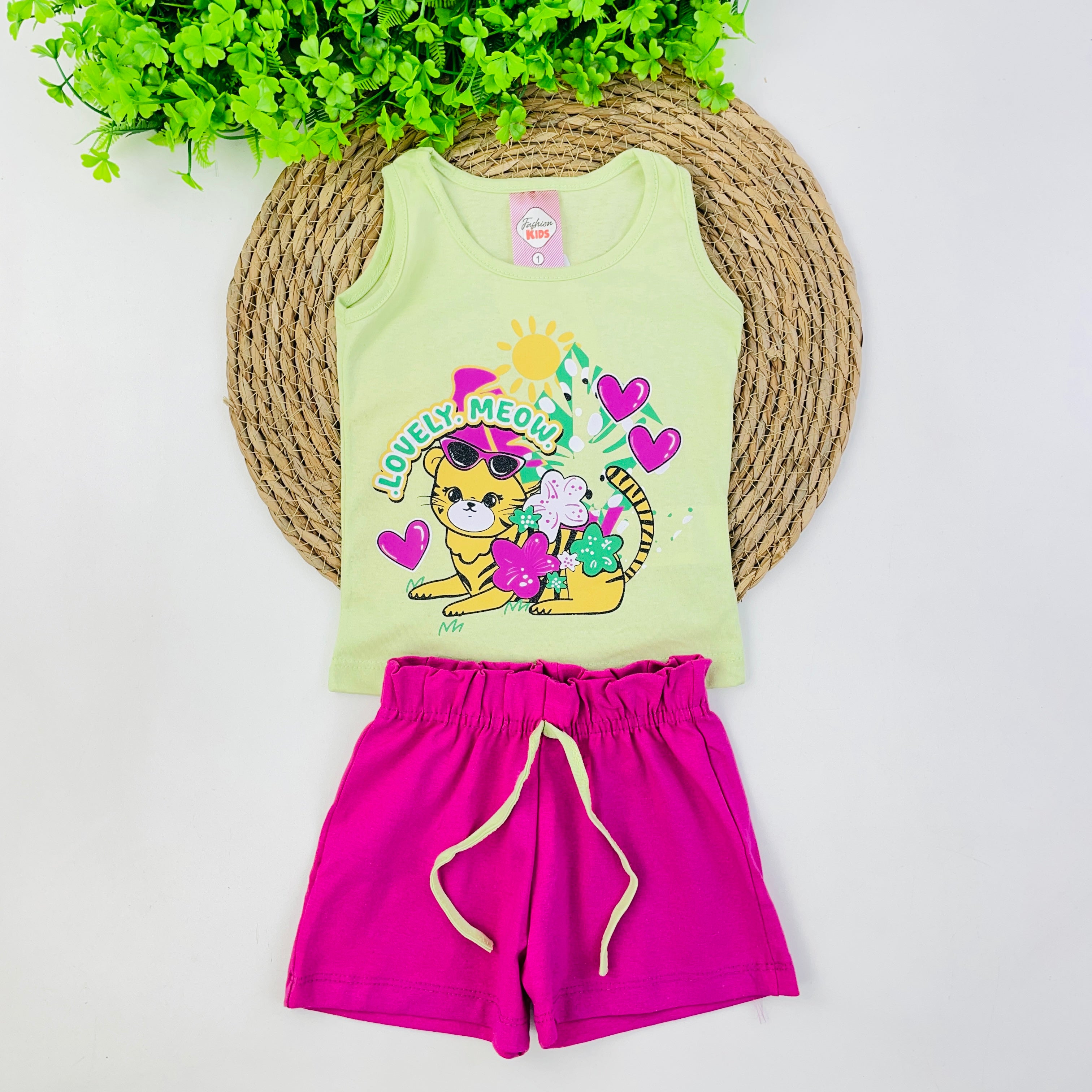 Conjunto Fashion Kids  Infantil Menina Lovely Meow