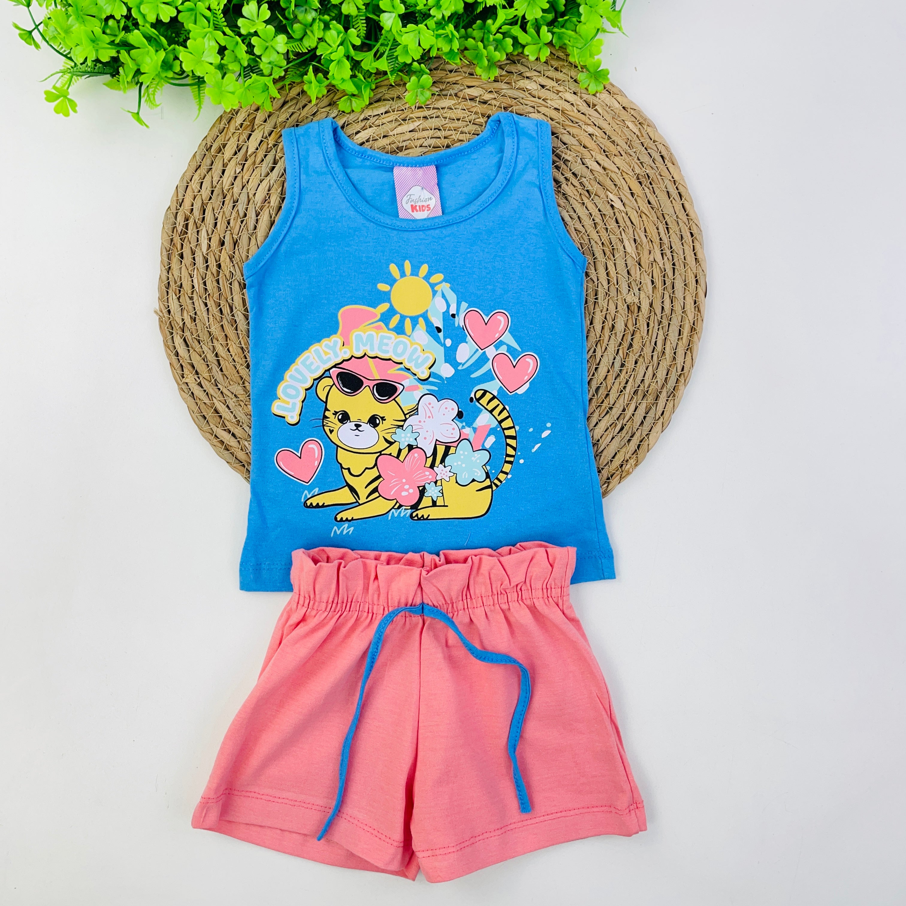 Conjunto Fashion Kids  Infantil Menina Lovely Meow