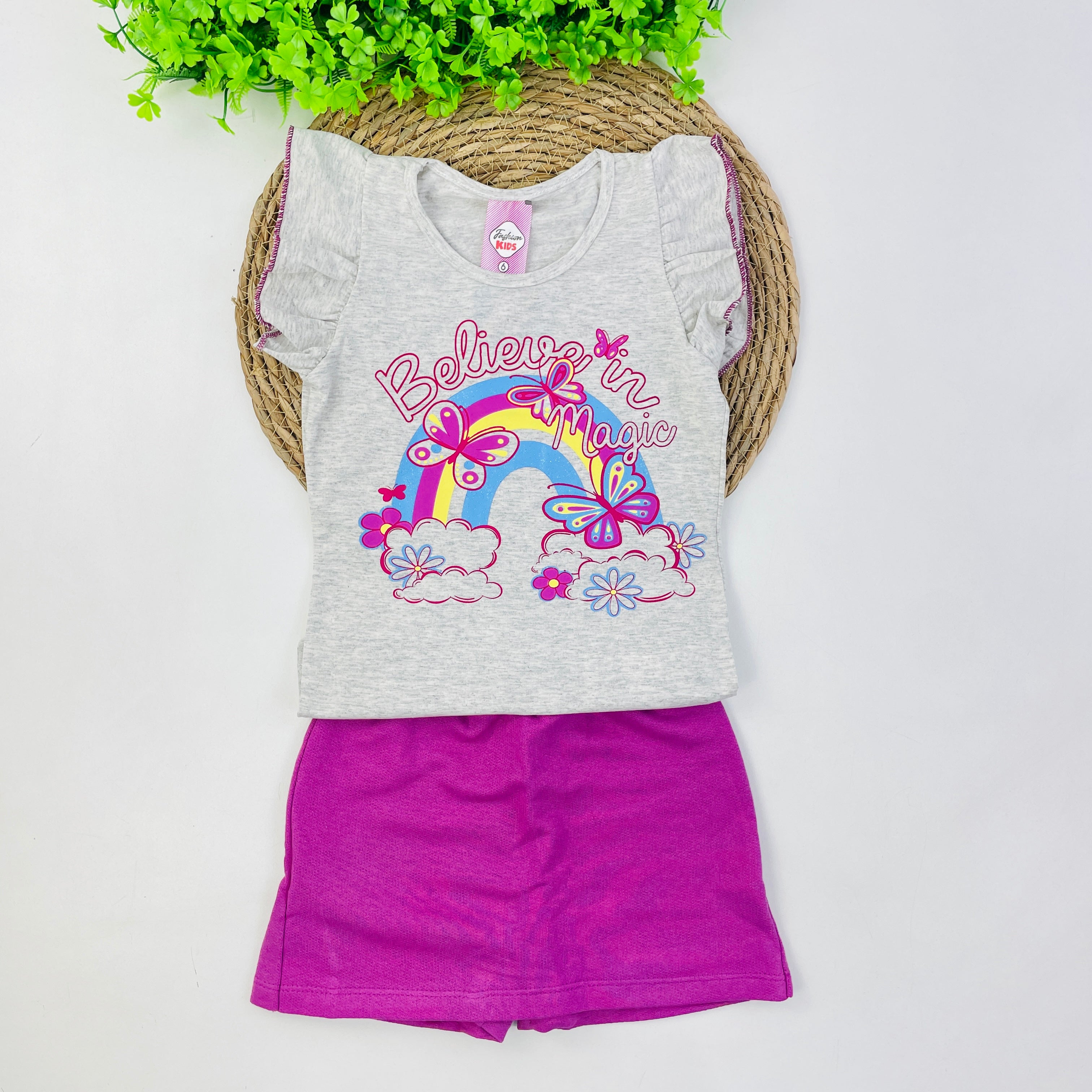 Conjunto Fashion Kids  Infantil Menina Believe in Magic