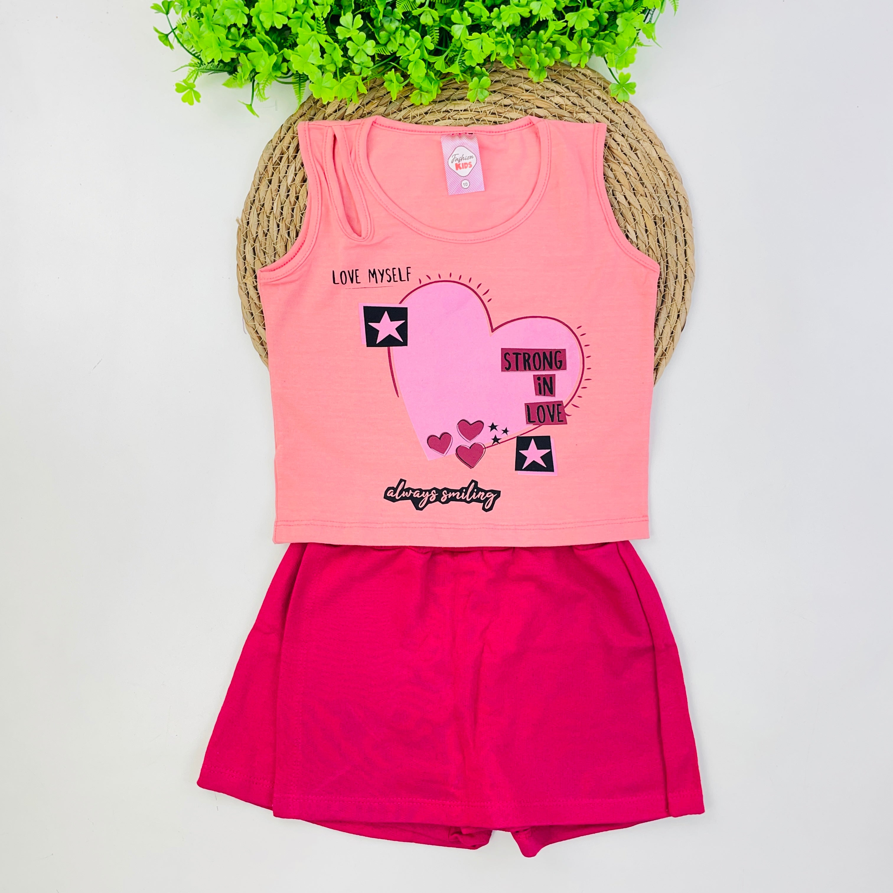 Conjunto Fashion Kids Infantil Menina Love Myself