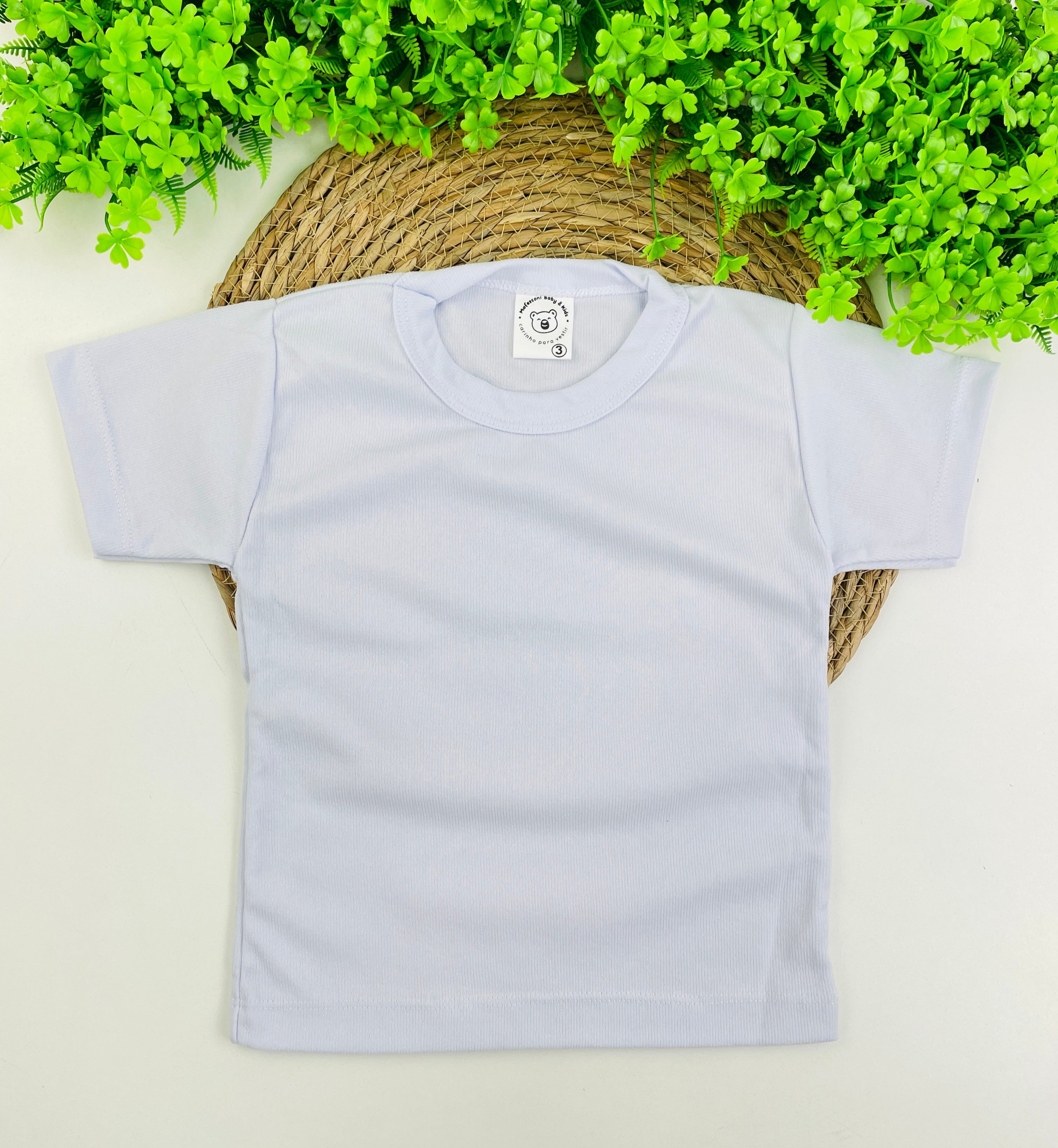 Camiseta Meia Manga Mafessoni Canelada Branca