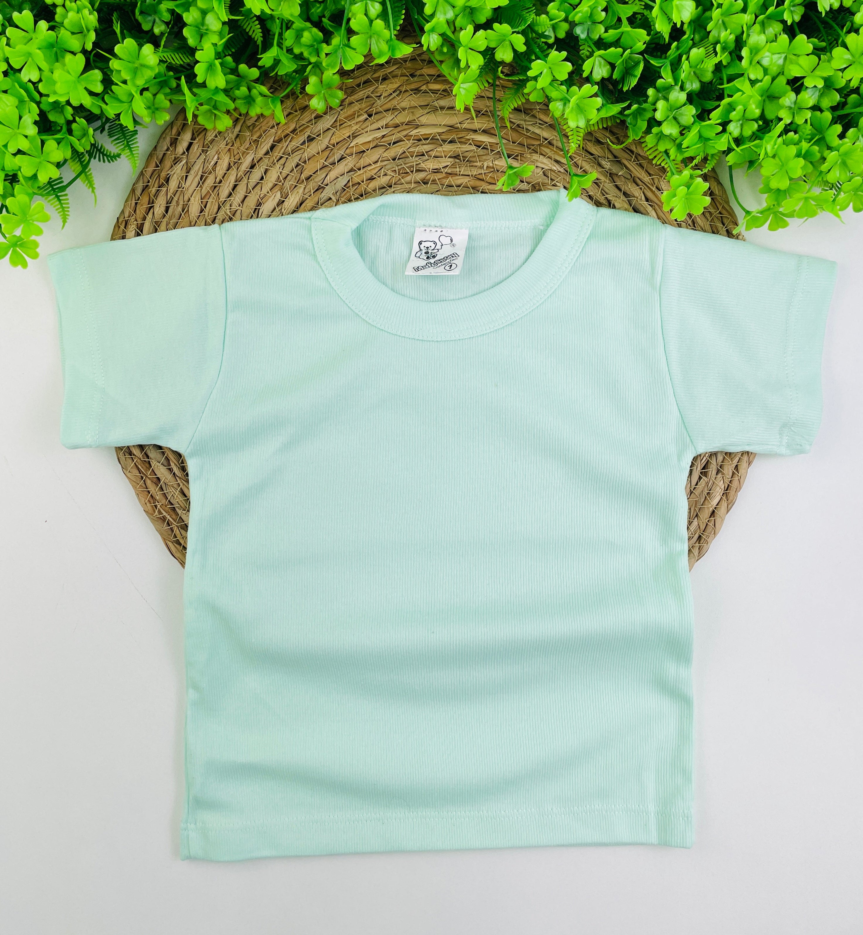 Camiseta Meia Manga Mafessoni Canelada Verde Claro
