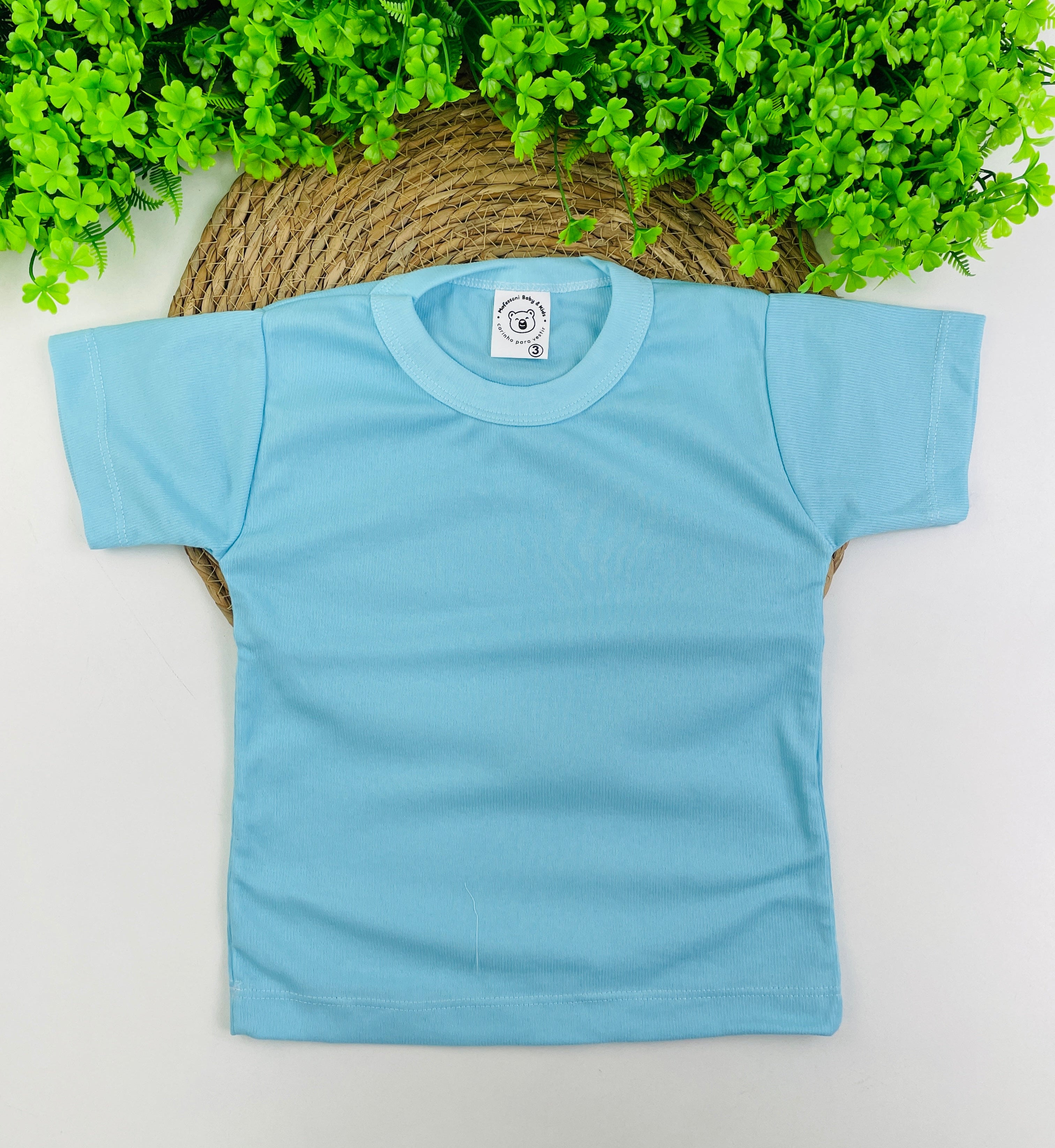 Camiseta Meia Manga Mafessoni Canelada Azul