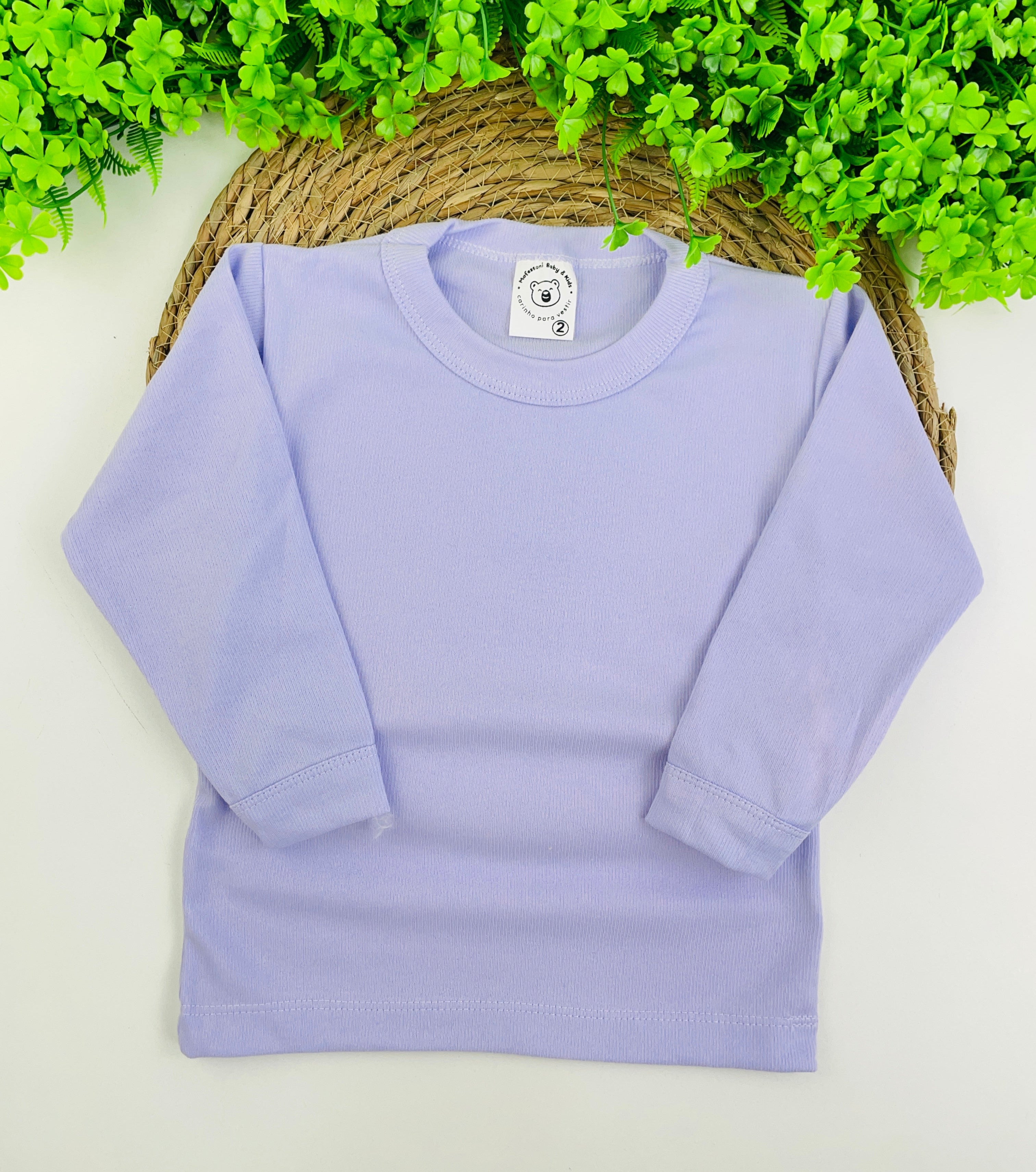 Camiseta Manga LongaMafessoni Canelada Lilas