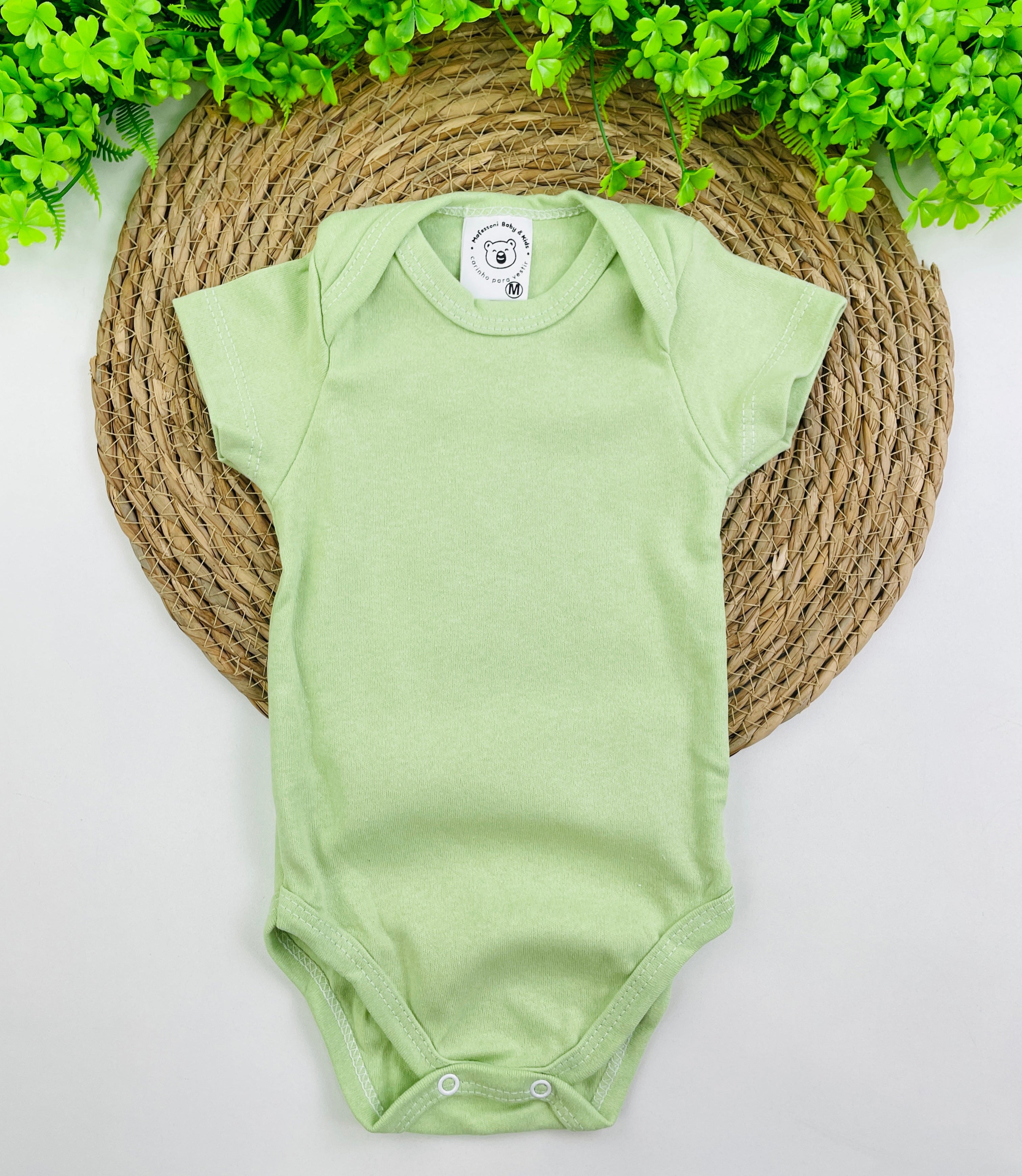 Body Meia Manga Mafessoni Suedine Verde