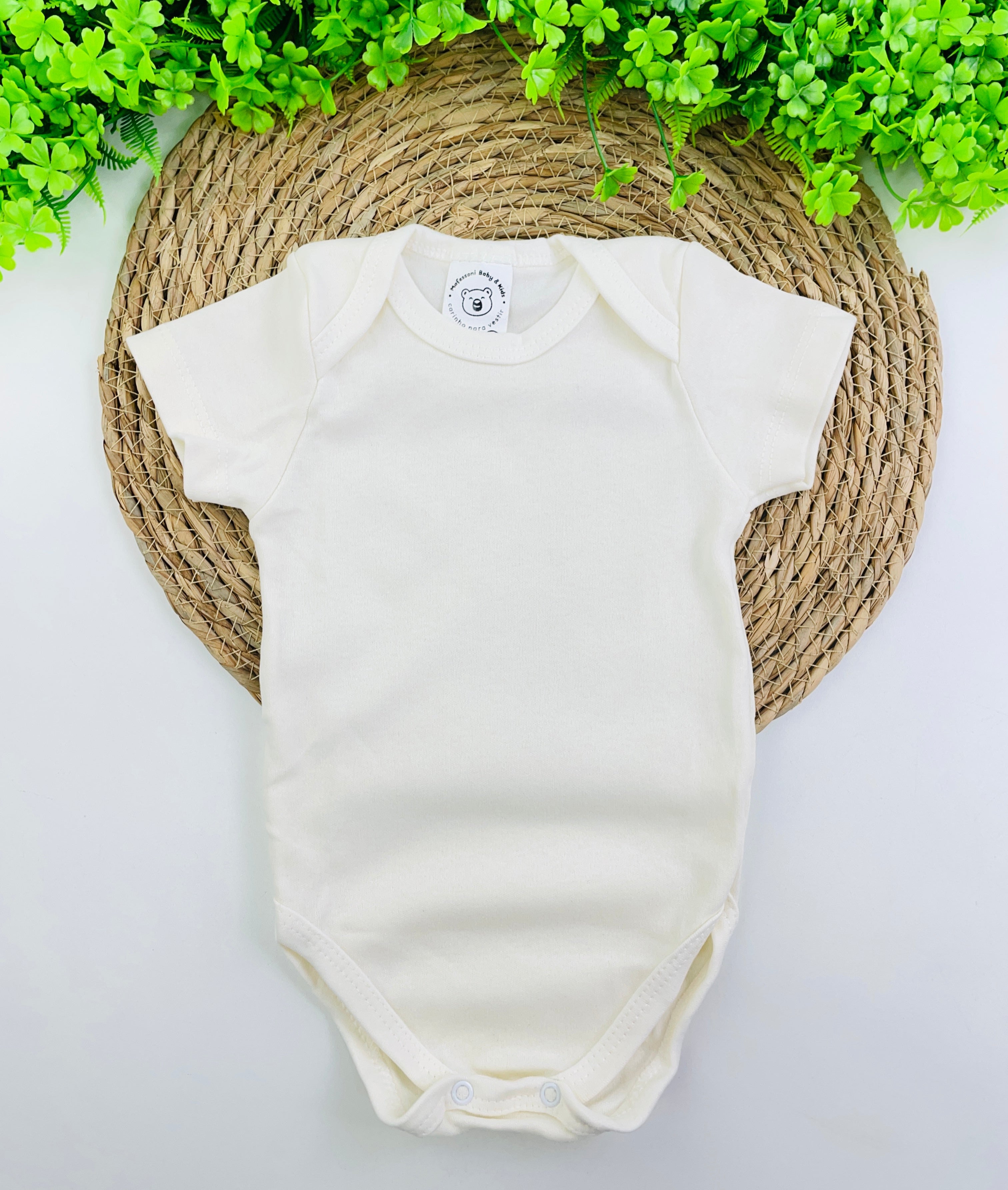Body Meia Manga Mafessoni Suedine Off White