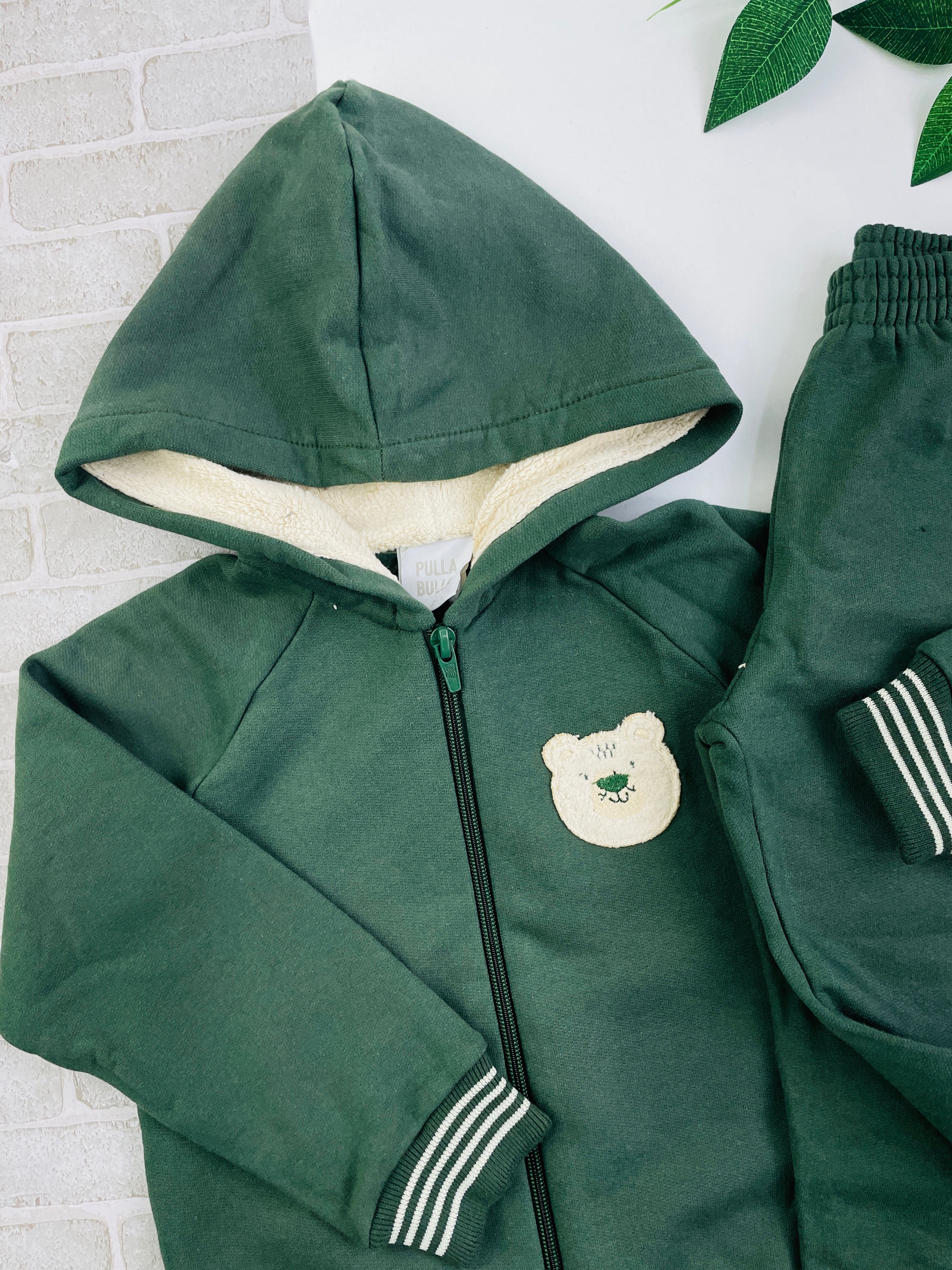 Conjunto Pulla Bulla Urso Listras Com Capuz