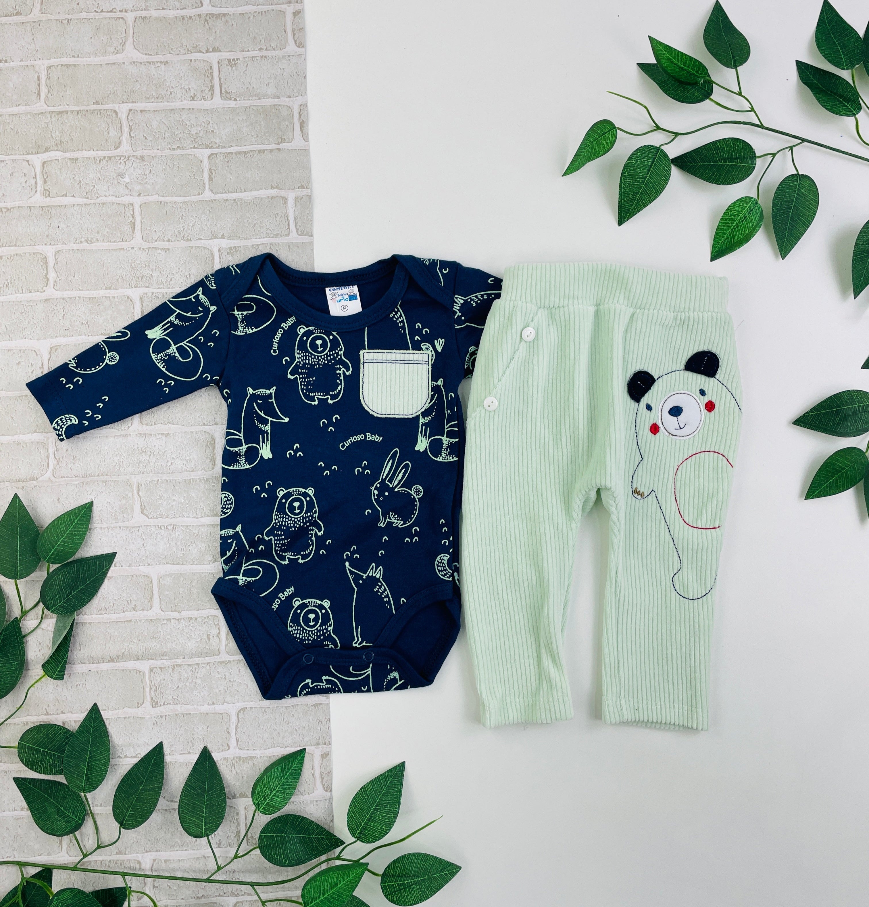 Conjunto Masculino Bichinhos Sued/Plush