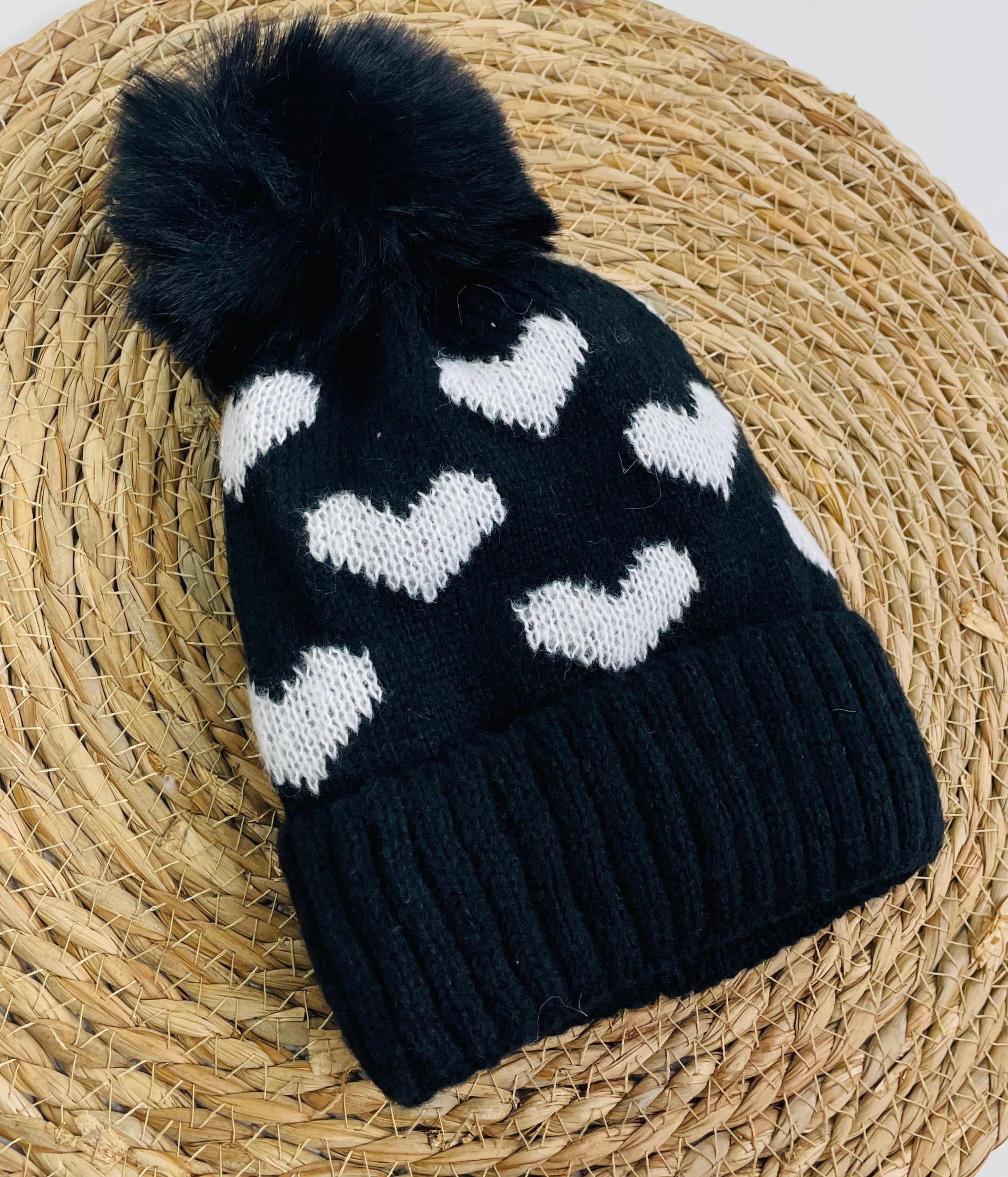 Touca Tricot Corações