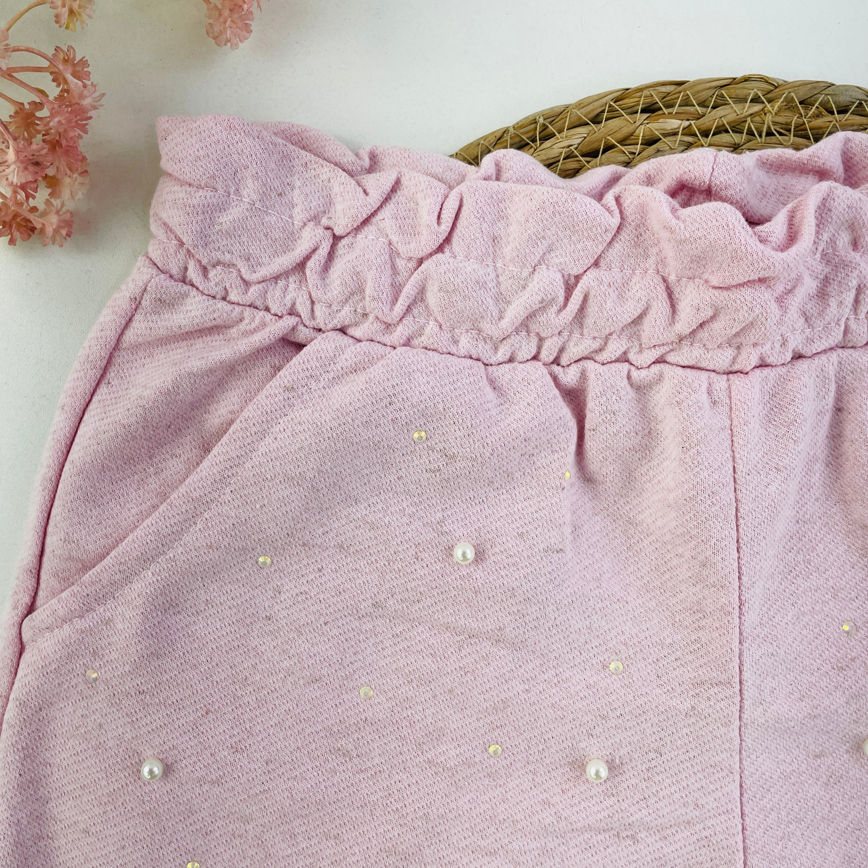 Short Fem Brincar e Arte Moletinho Perolas