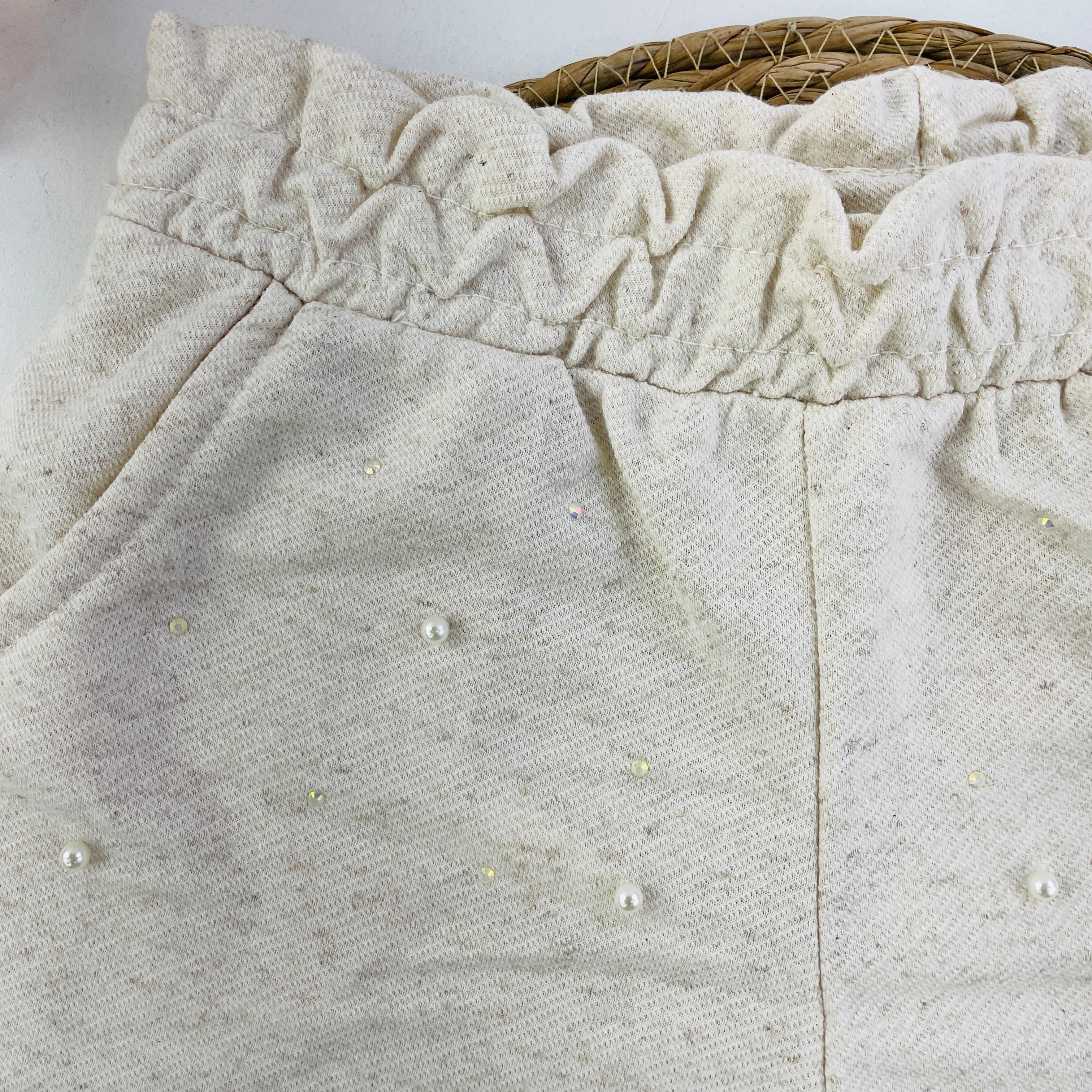 Short Fem Brincar e Arte Moletinho Perolas