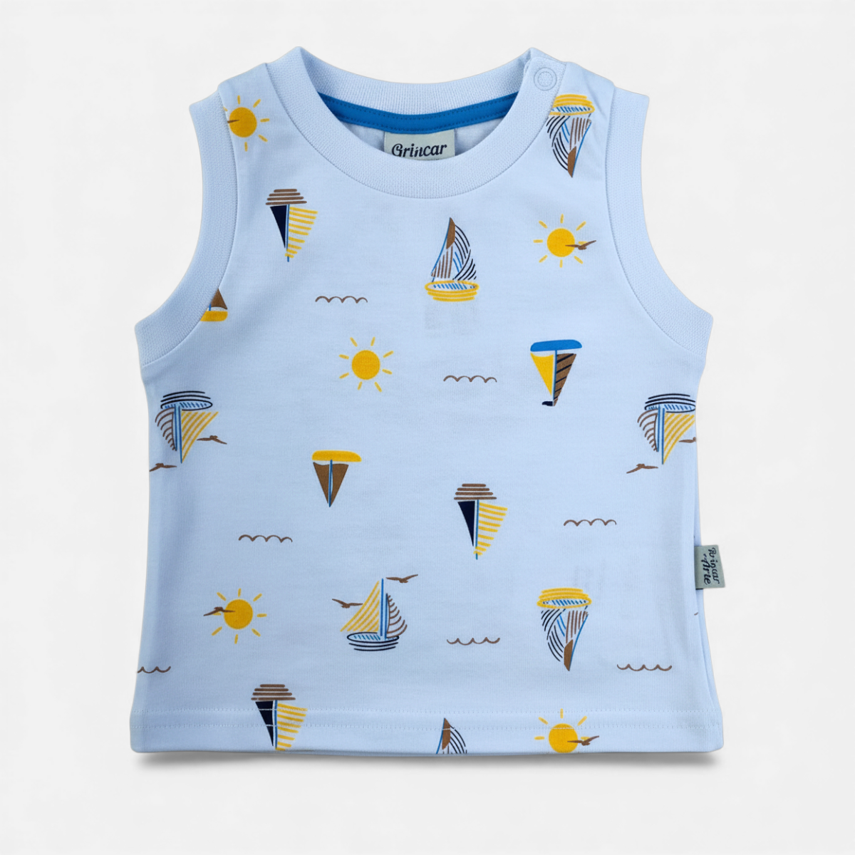 Conjunto Masculino Brincar e Arte Barquinhos