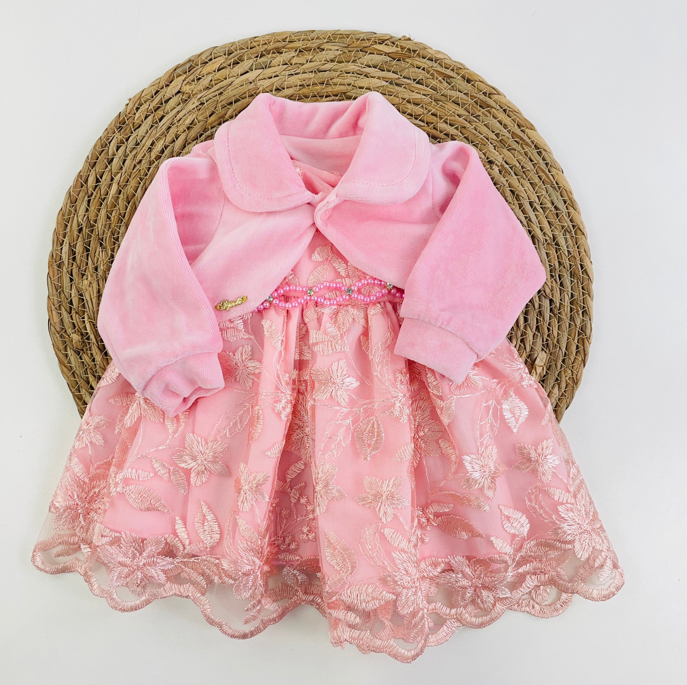 Vestido Djiele Renda Glamour Com Casaco