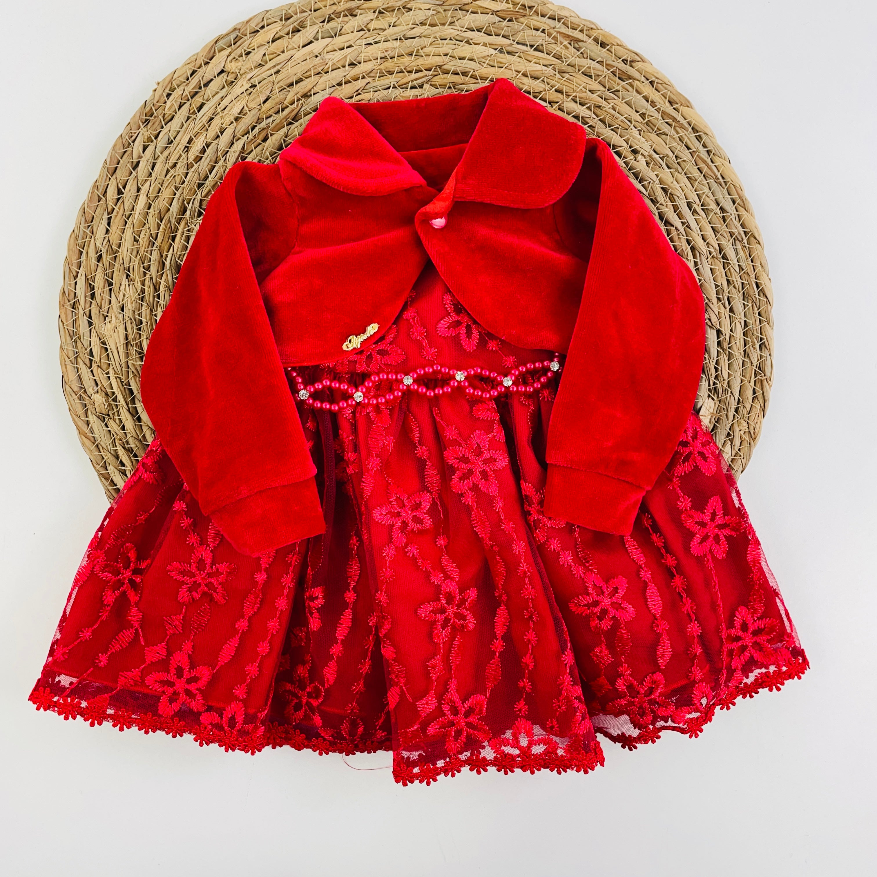 Vestido Djiele Renda Glamour Com Casaco