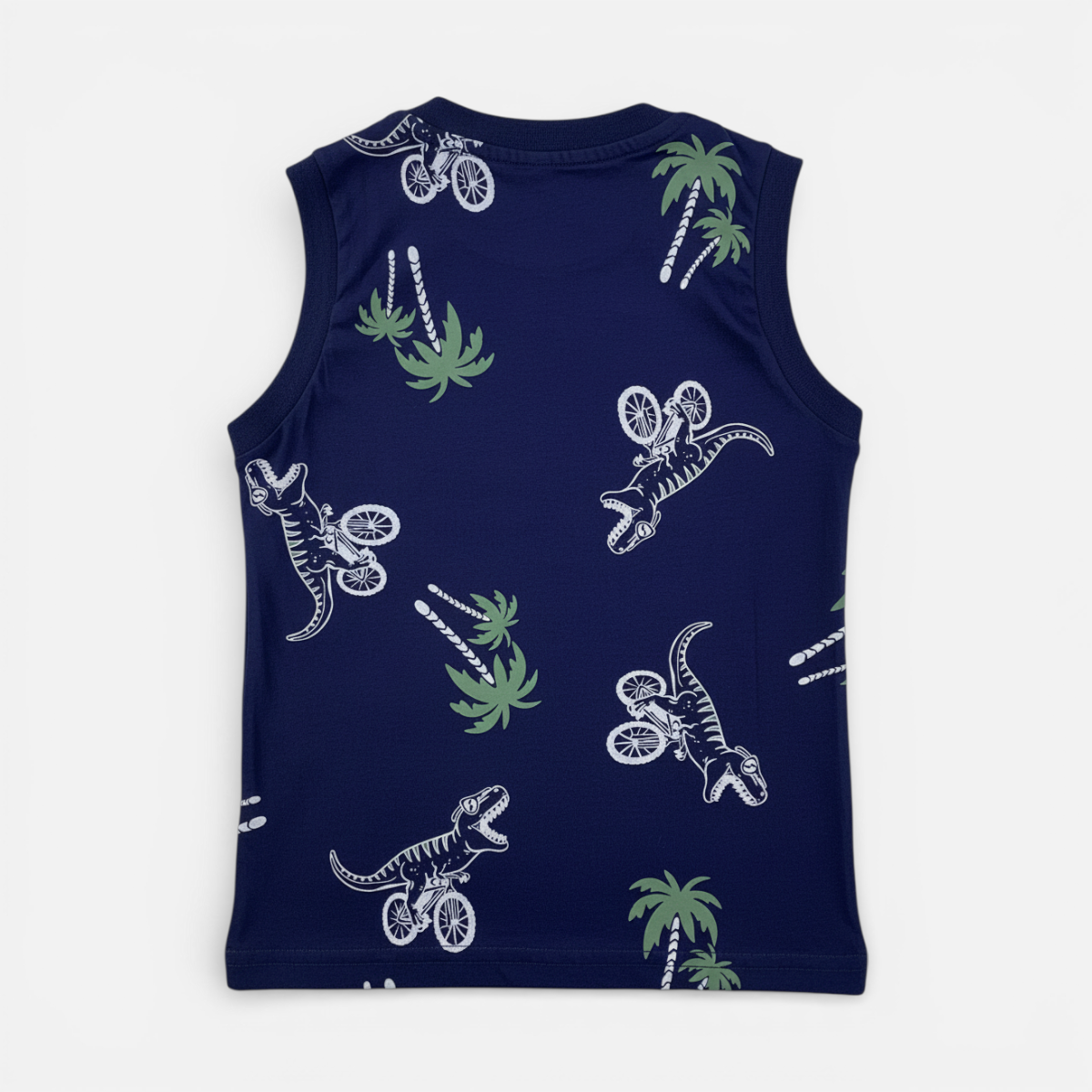 Conjunto Masculino Infantil Brincar e Arte T-Rex na Bike