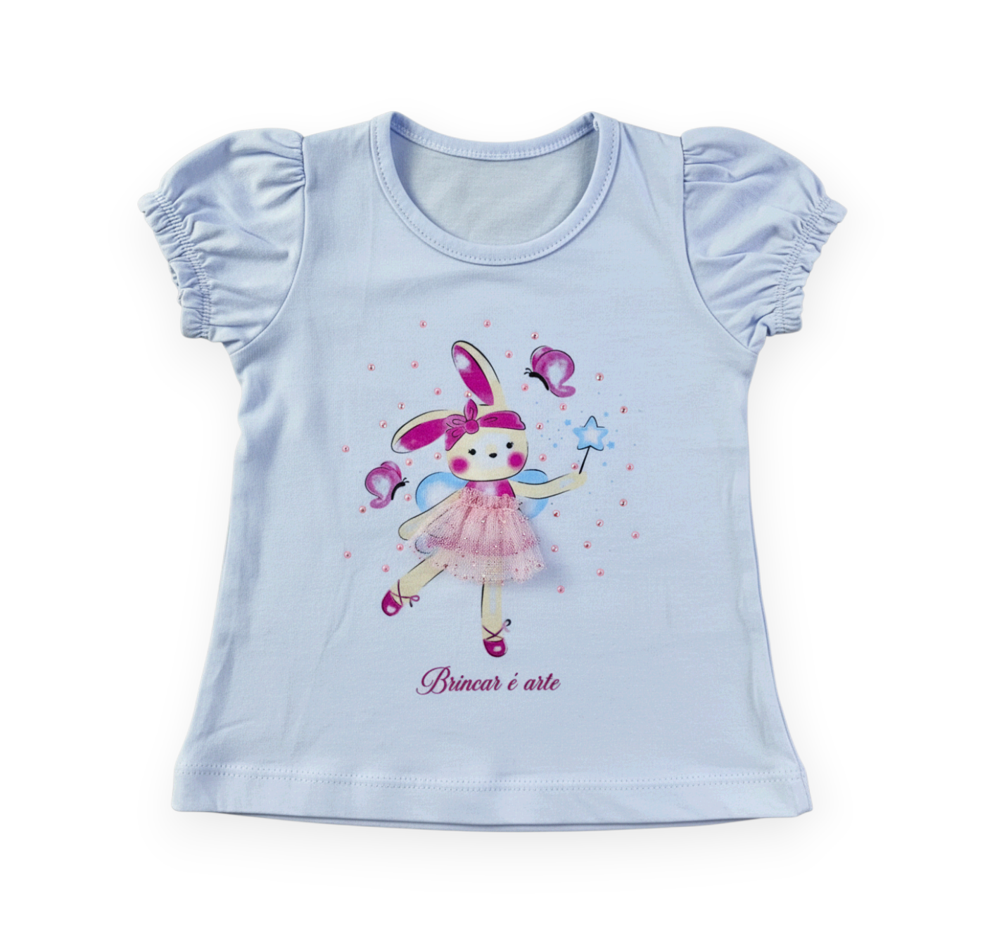 Conjunto Feminino Infantil Brincar e Arte Coelhinha Bailarina