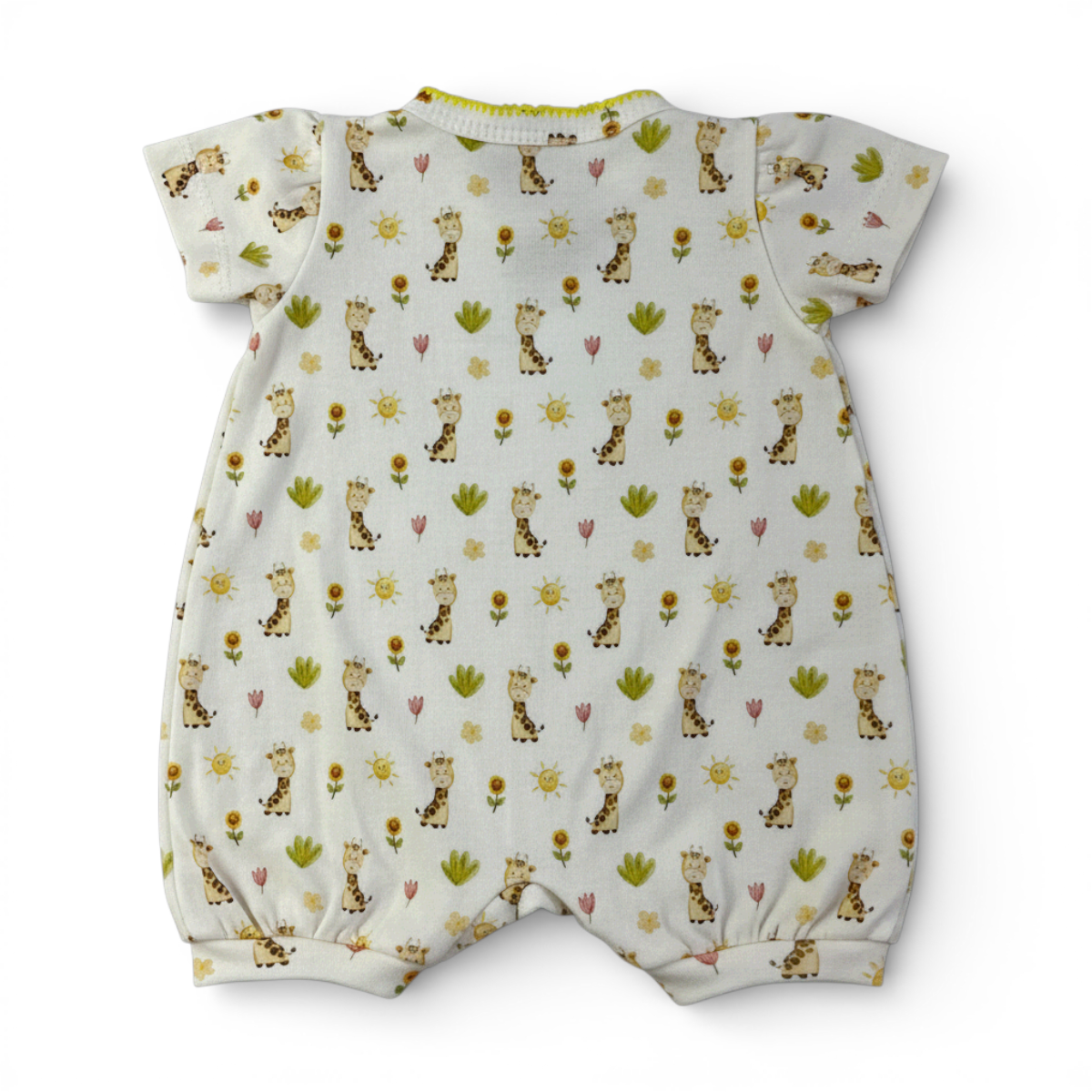 Macaquinho Feminino Infantil Curioso em Suedine com Estampa Digital