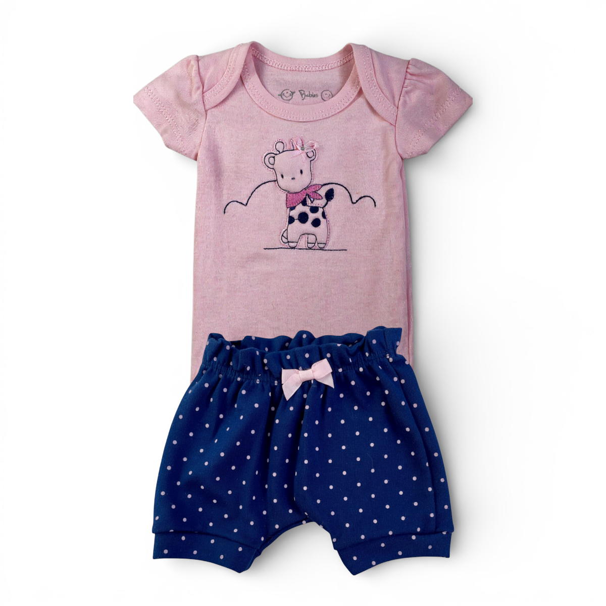 Conjunto Feminino Infantil Curioso em Suedine Girafinha