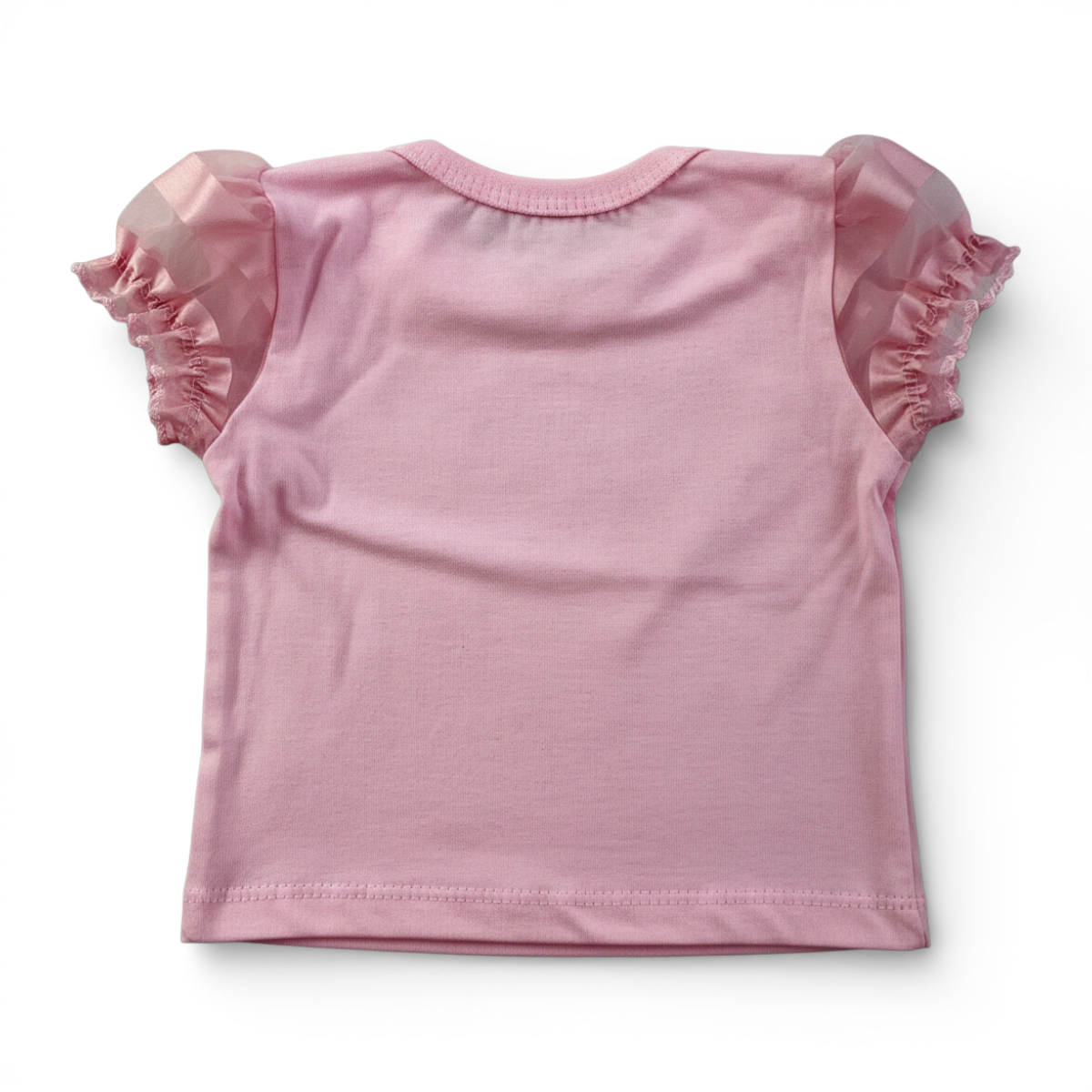 Jardineira Feminina Infantil Brokinha Lacinho e Bordado Com Blusa