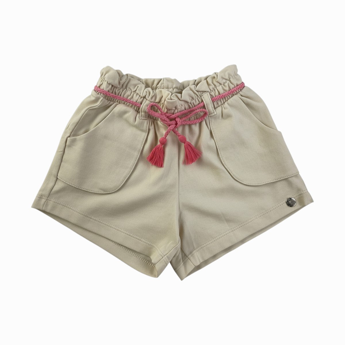 Conjunto Feminino Infantil Have Fun Hibisco Bordado em Malha Linho