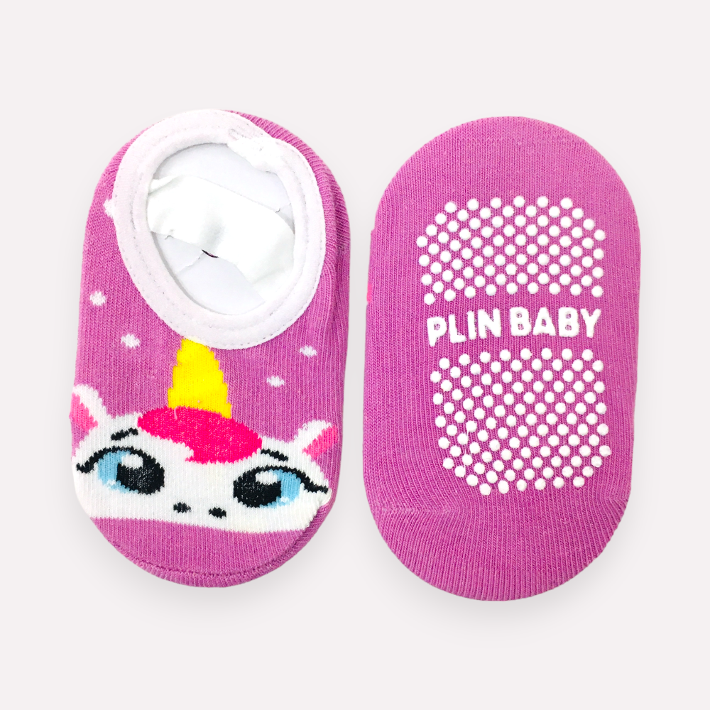 Meia Sapatilha Plin Baby Unicornio
