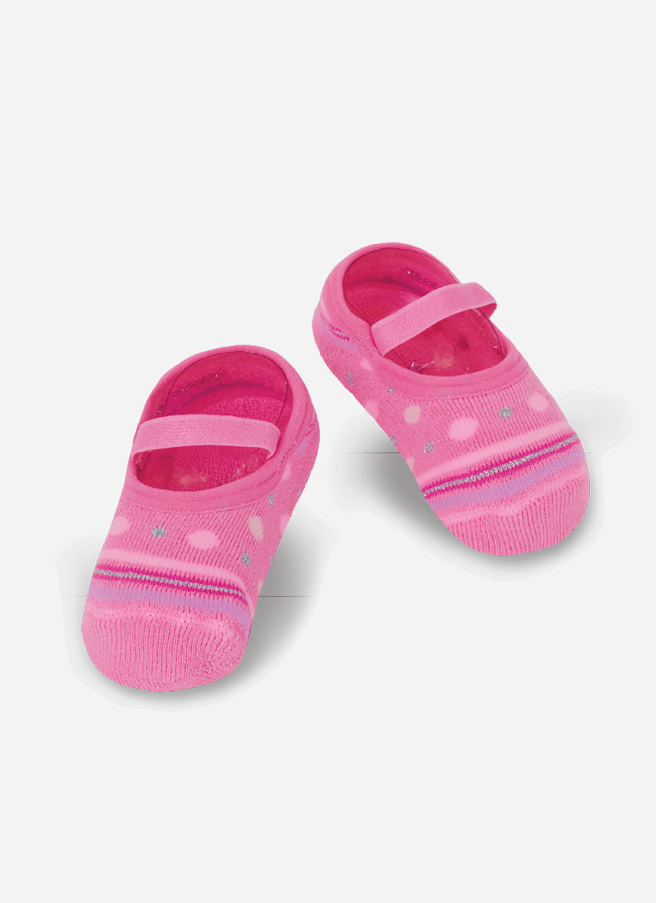 Meia Sapatilha Puket Bebê Antiderrapante Conforto Poa