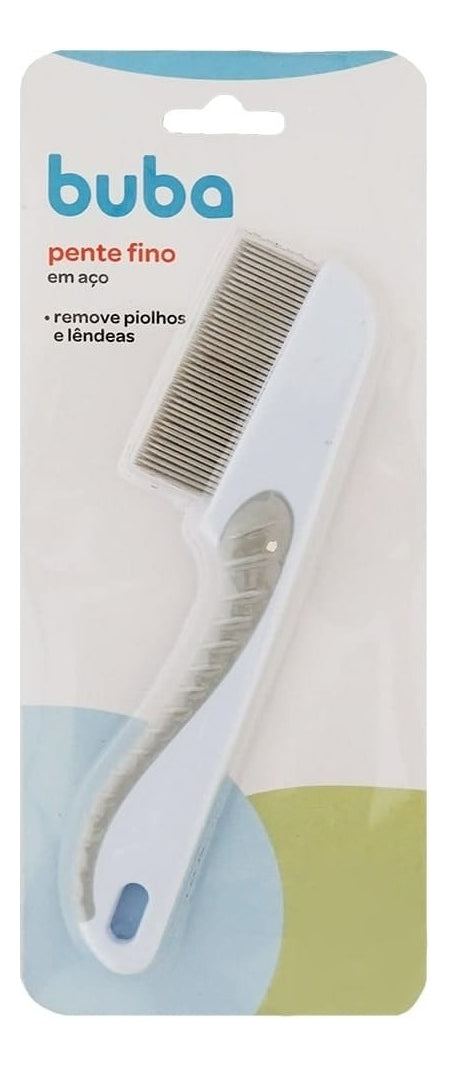 Pente Fino Aço Buba Remove Piolhos e Lêndeas