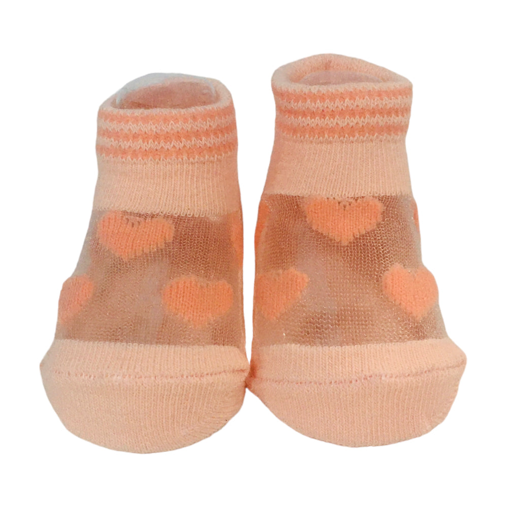 Kit Meia Feminina Pimpolho Urso e Corações Com 2 Pares Rn