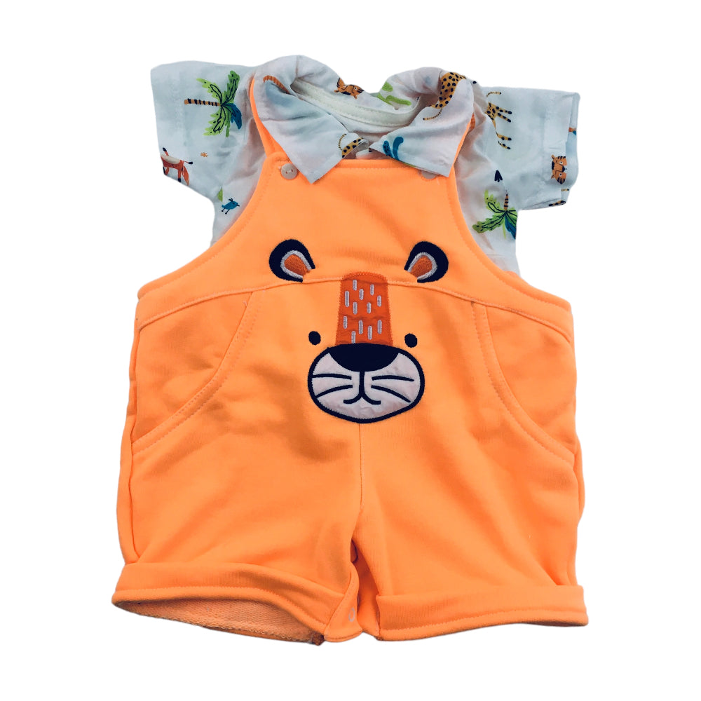 Jardineira Masculina Brokinha Com Blusa Safari
