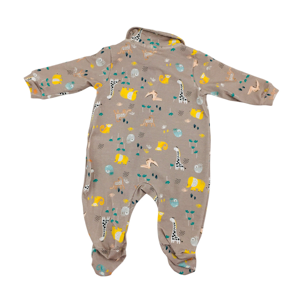 Macação Manga Longa  Presente De Anjo Safari Cotton