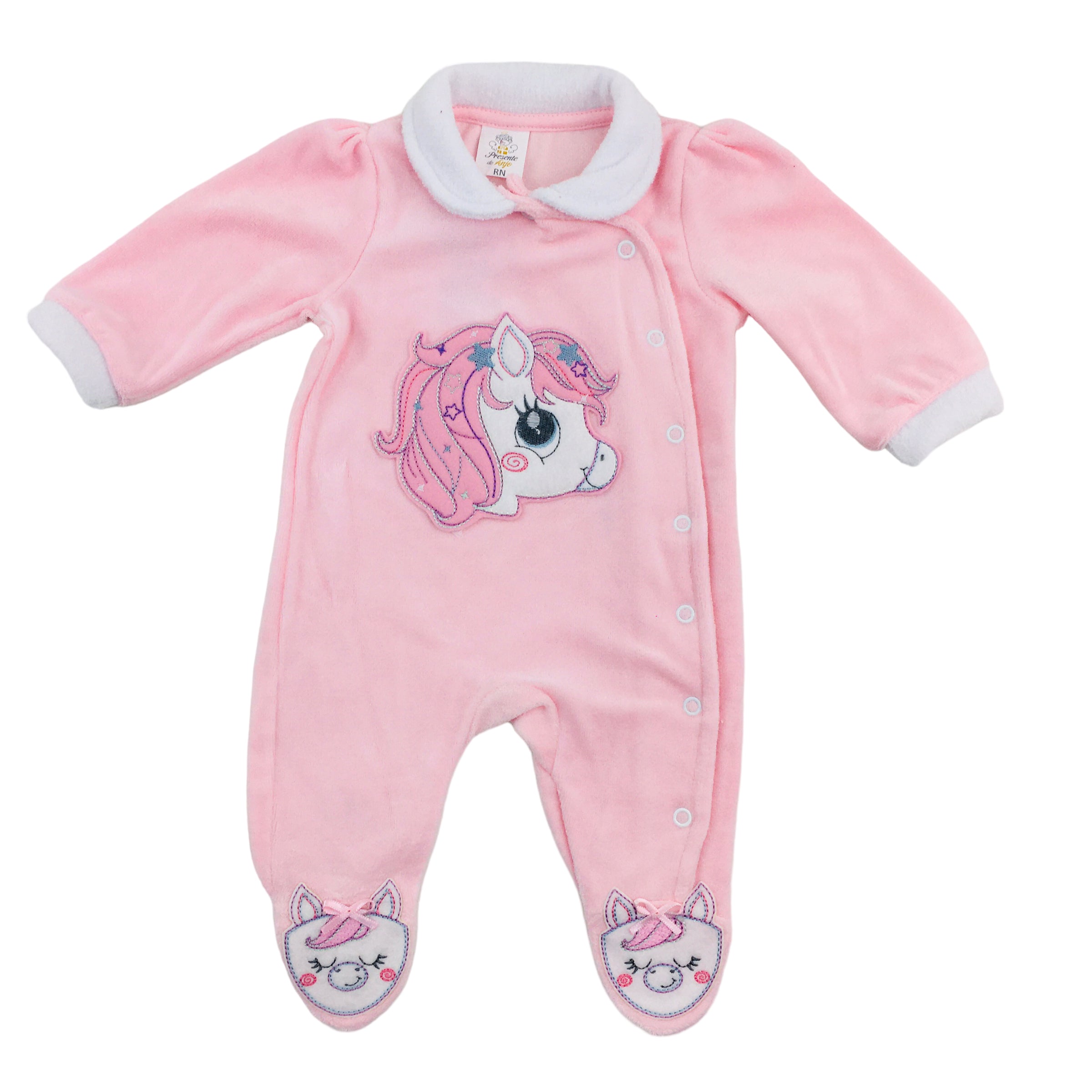 Macação Manga Longa Presente De Anjo Unicornio Plush