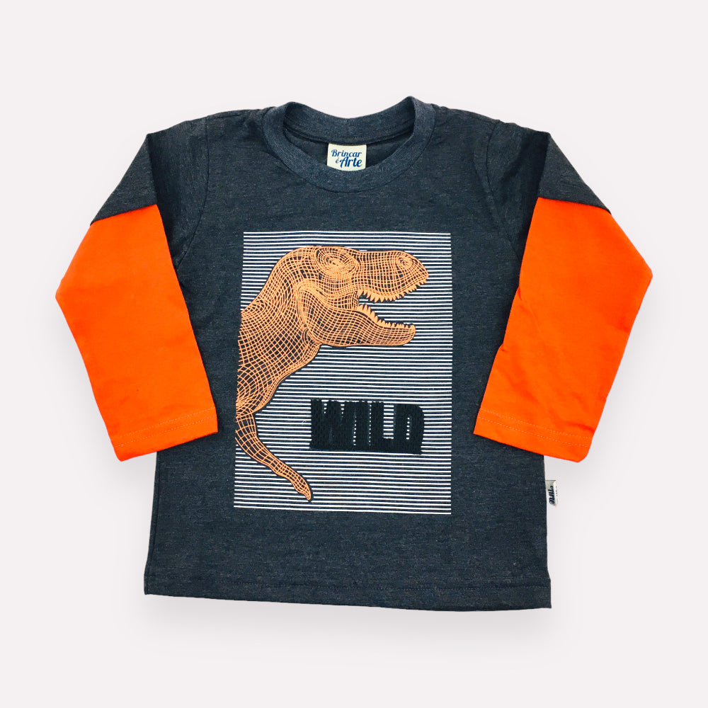 Blusa Masculina Brincar E Arte Wild Meia Malha
